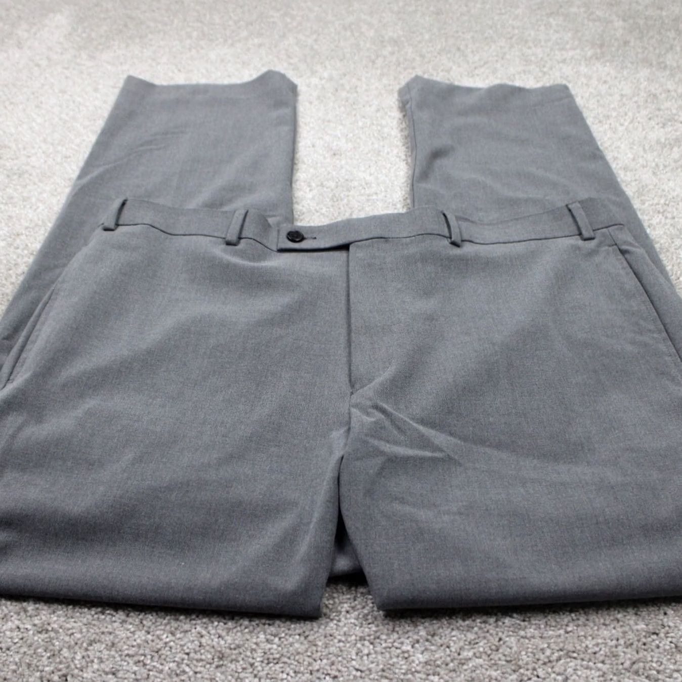 Ralph Lauren LAUREN Ralph Lauren Dress Pants Mens 38x32 Gray Poly/Viscose/Poly Stretch Flat Front, Regular Fit, Dress Pants, Gray, 90s, Nature, Preppy, Mens Size US 38 / EU 54 - 2 Thumbnail
