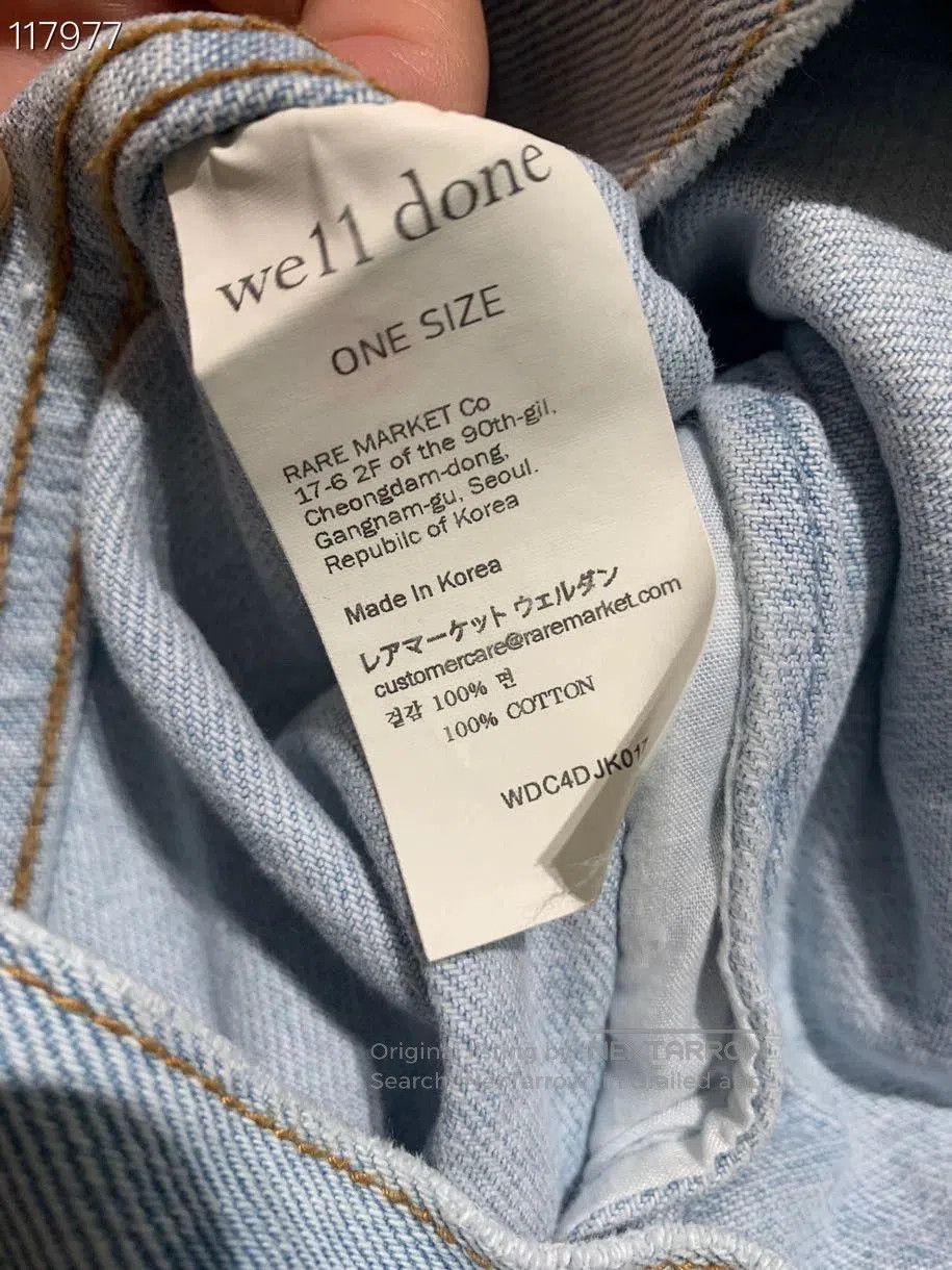 WE11DONE Welldone 2022 Denim Jacket. Size US M / EU 48-50 / 2 - 4 Thumbnail