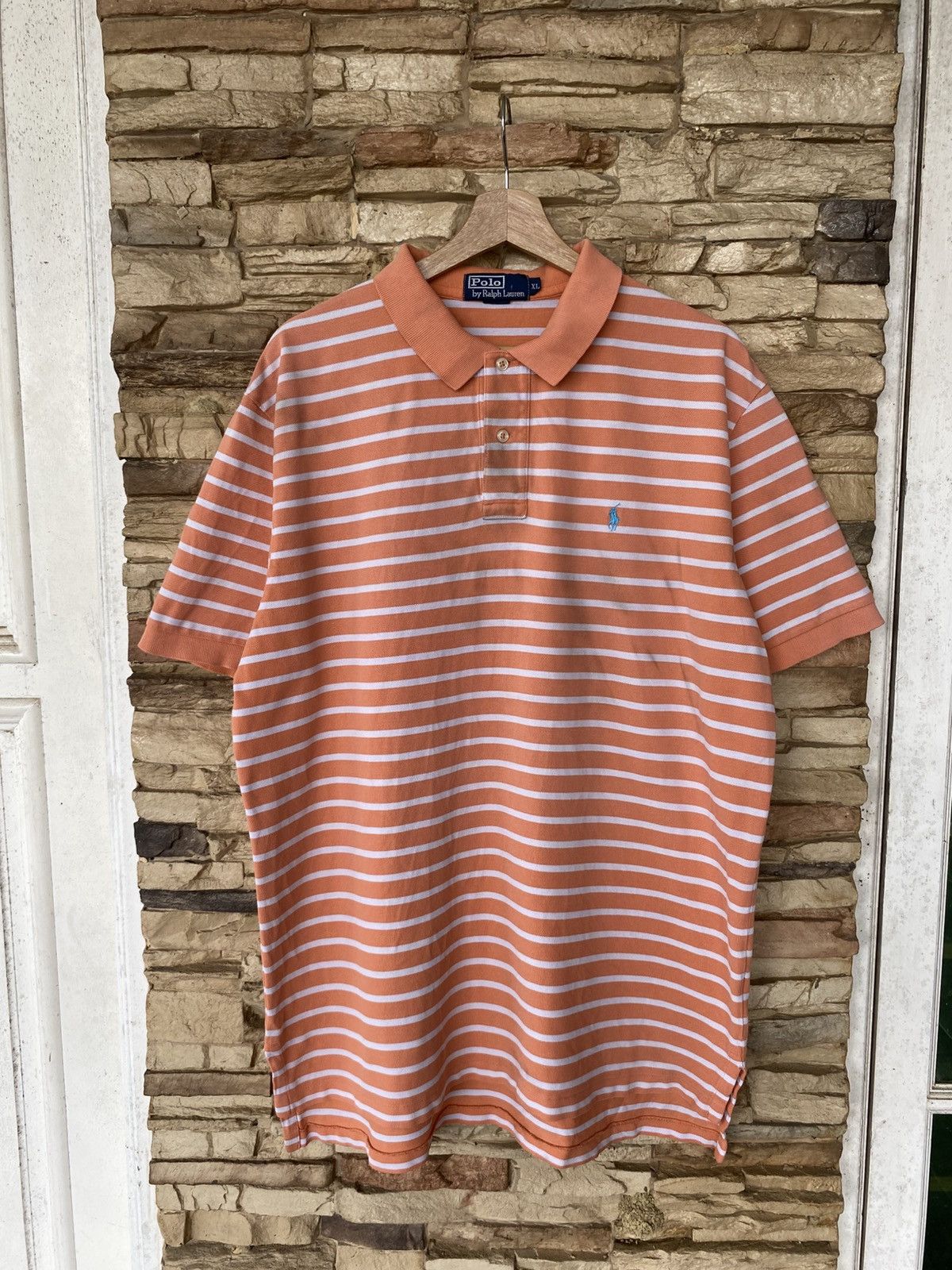 Polo Ralph Lauren Vintage Polo Ralph Lauren Stripes Polo Shirt Size US XL / EU 56 / 4 - 1 Thumbnail