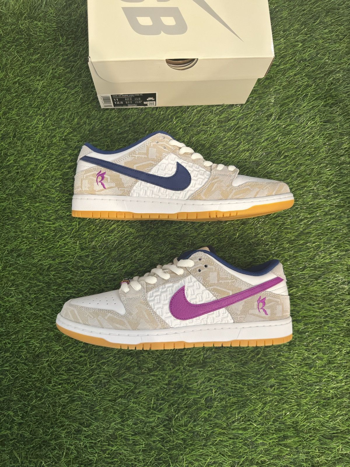 image of Nike Dunk Low Sb Rayssa Shoes in White, Men's (Size 11)