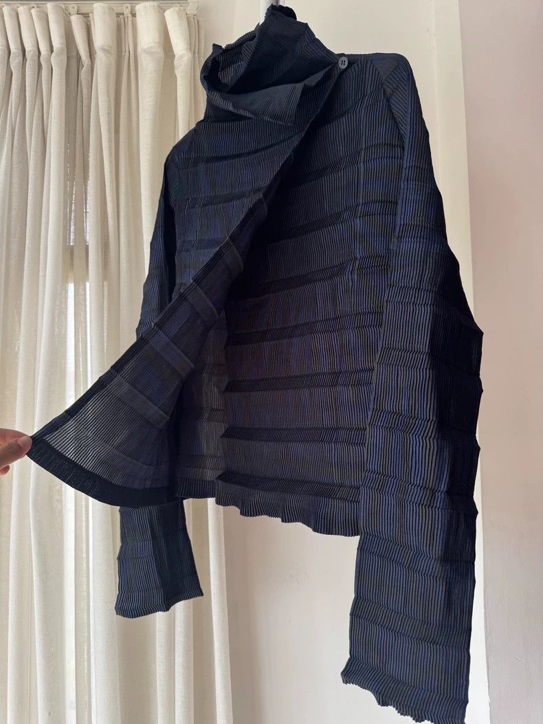 Issey Miyake issey miyake size:2 Bamboo-joint dark pattern top Size XXS / US 00 / IT 34 - 3 Thumbnail
