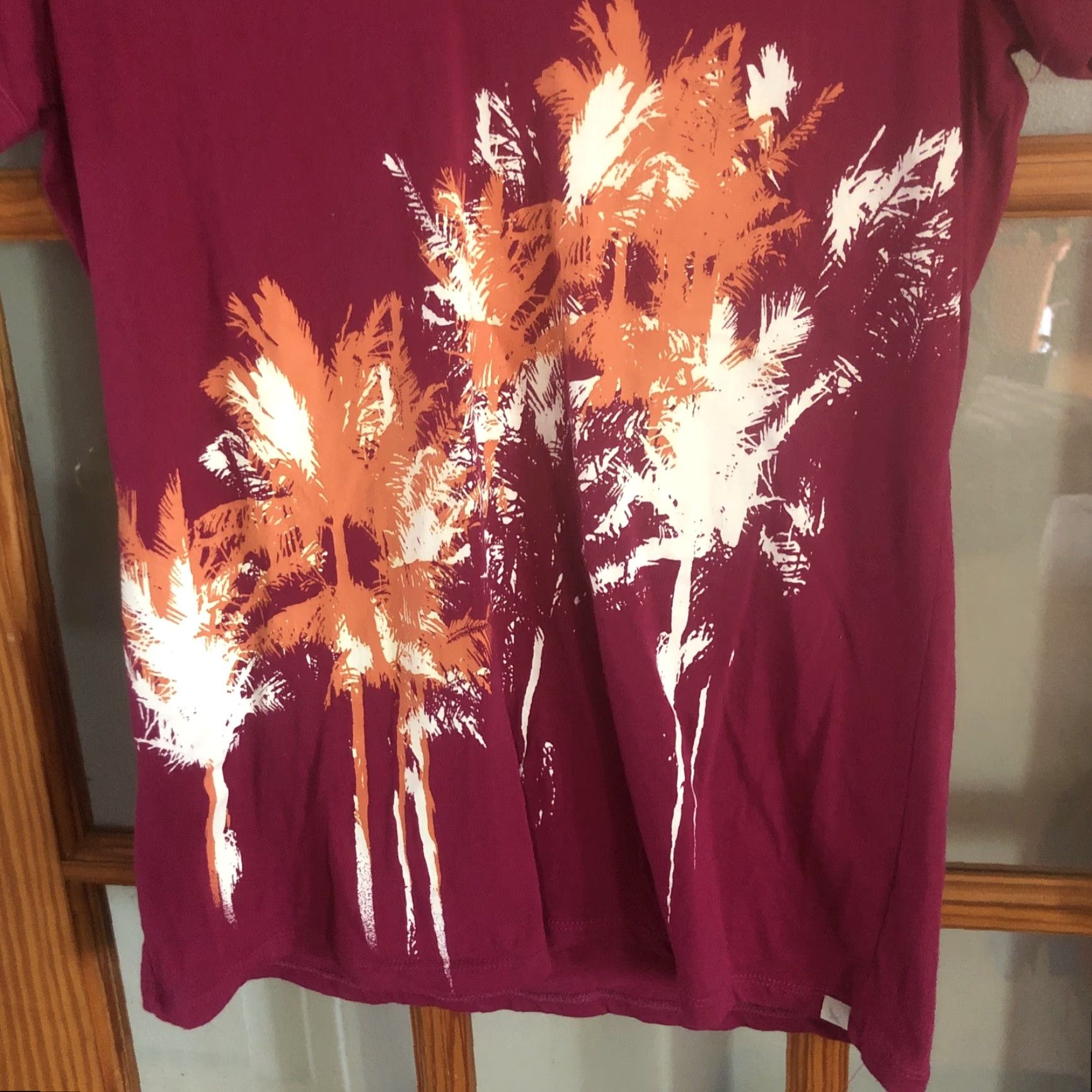 Eddie Bauer Eddie Bauer T-Shirt Womens Short Sleeve Round Neck Pullover Knit 100% Cotton Medium Multicolor Floral Palm Trees Size M / US 6-8 / IT 42-44 - 3 Thumbnail