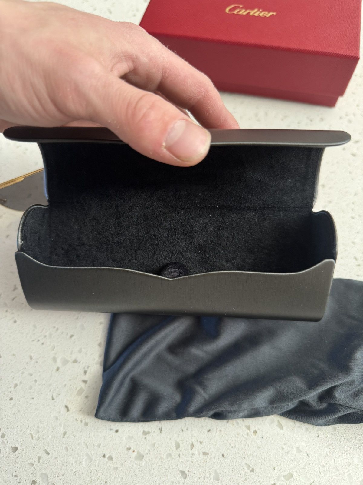 Cartier CARTIER CALFSKIN SQUARE SUNGLASSES Size ONE SIZE - 8 Thumbnail