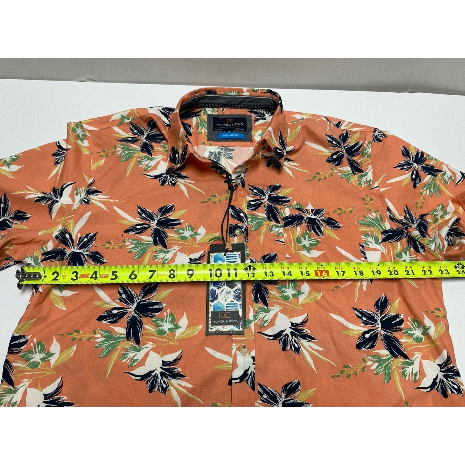 Other Nickel & Iron Shirt Large Men Coral Button Down Sz XL NEW!! Size US XL / EU 56 / 4 - 5 Thumbnail