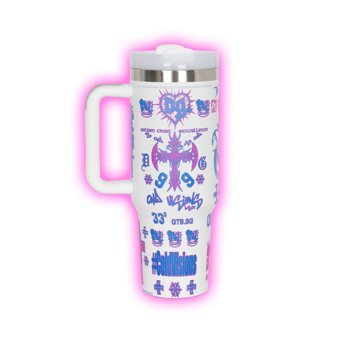 Drain Gang × Sad Boys BLADEE White Cold Visions Tumbler Size ONE SIZE - 1 Thumbnail