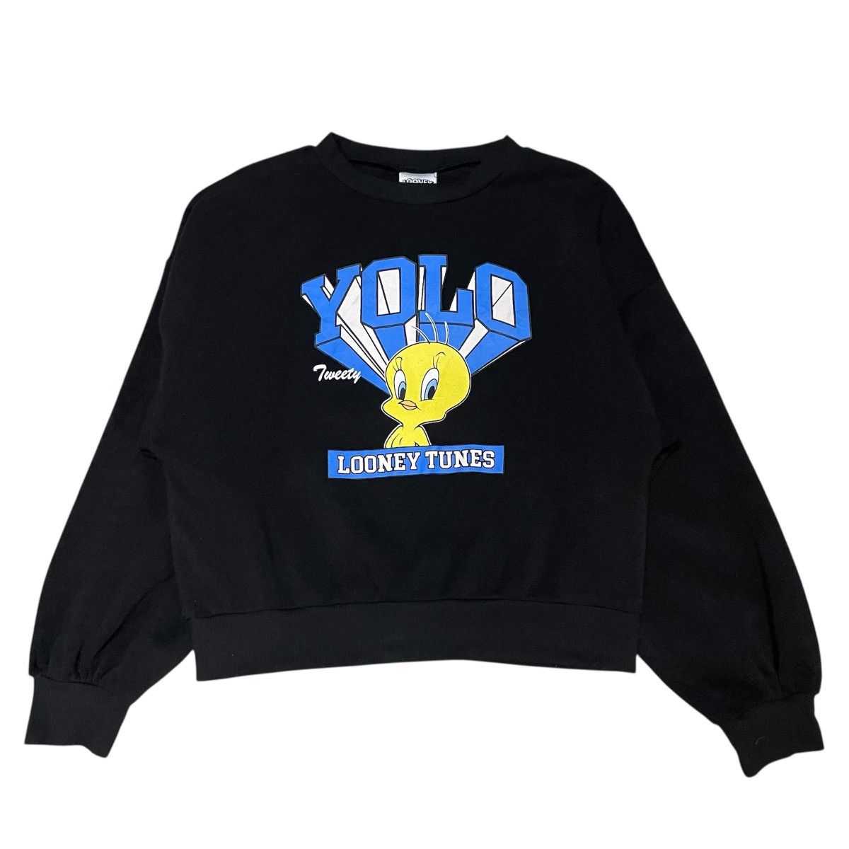 Anime × Cartoon Network × Warner Bros Looney Tunes Tweety Cropped Crewneck Sweatshirt Size M / US 6-8 / IT 42-44 - 1 Thumbnail