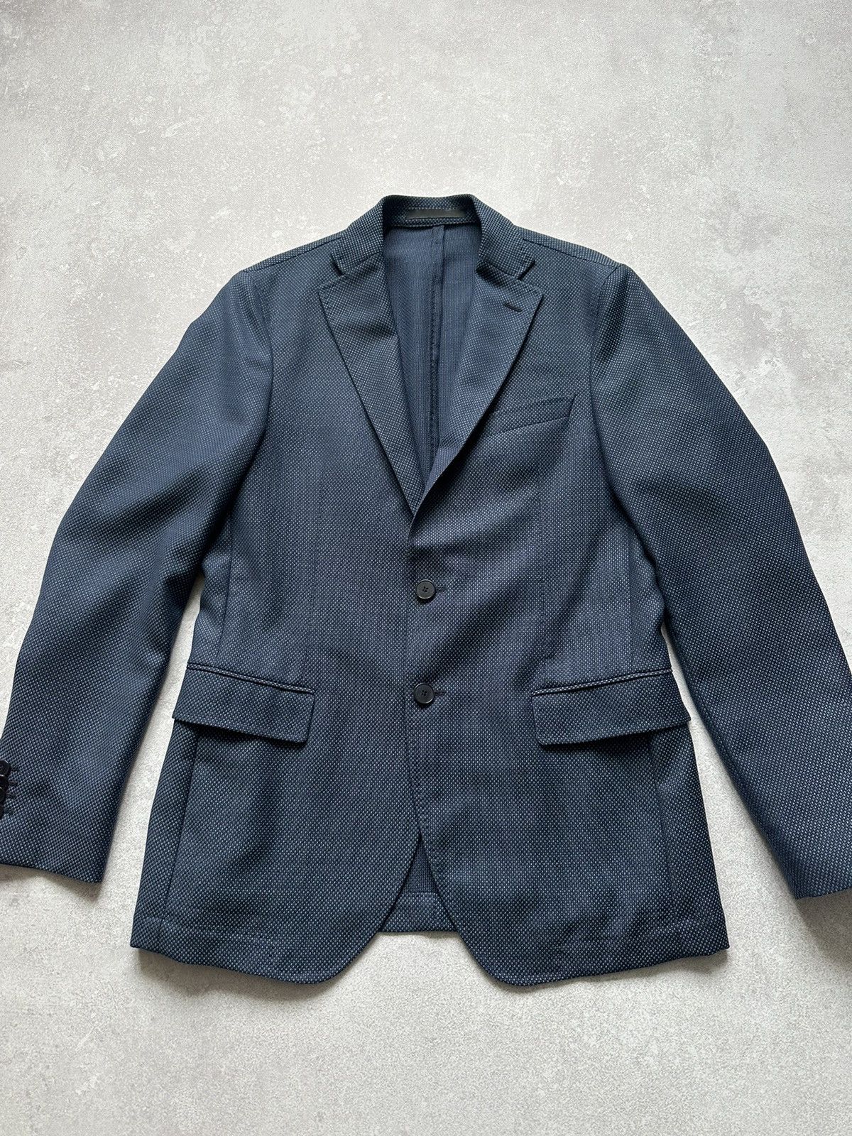 Boggi Blazer BOGGI Milano Wool size 48 blue Size 48R - 4 Thumbnail