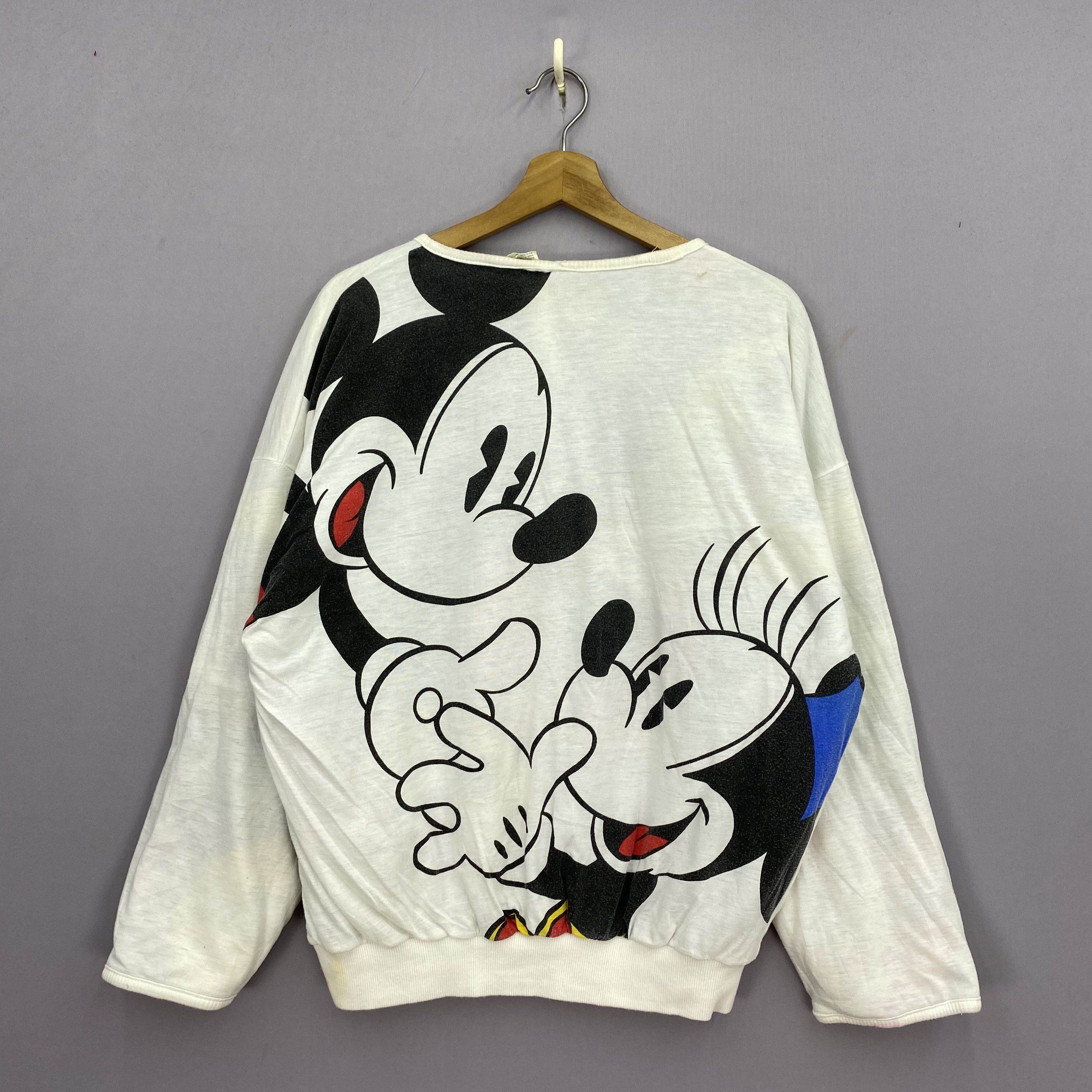 Disney Vintage 90s Mickey Mouse Reversible Sweater Sweatshirt Size US L / EU 52-54 / 3 - 4 Thumbnail