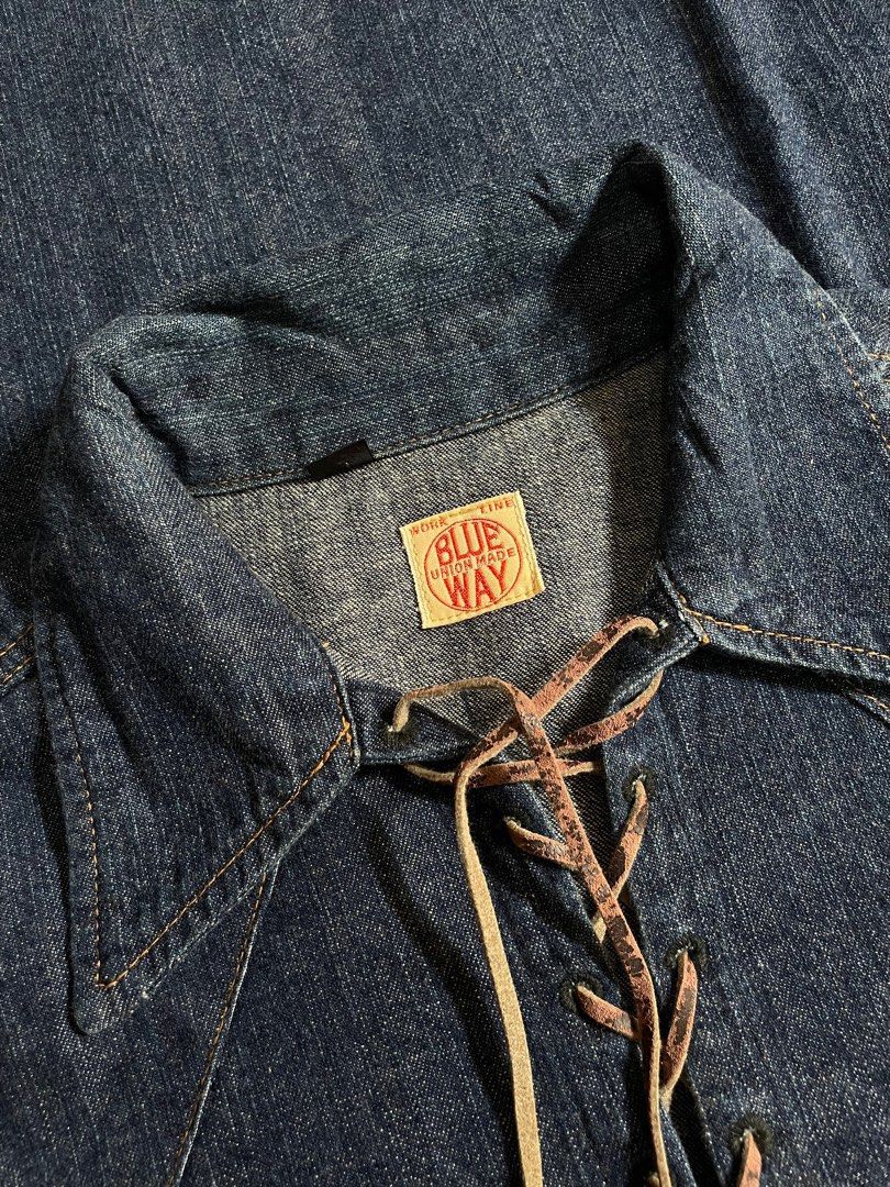 Vintage Blue way shirt laces Size US M / EU 48-50 / 2 - 4 Thumbnail