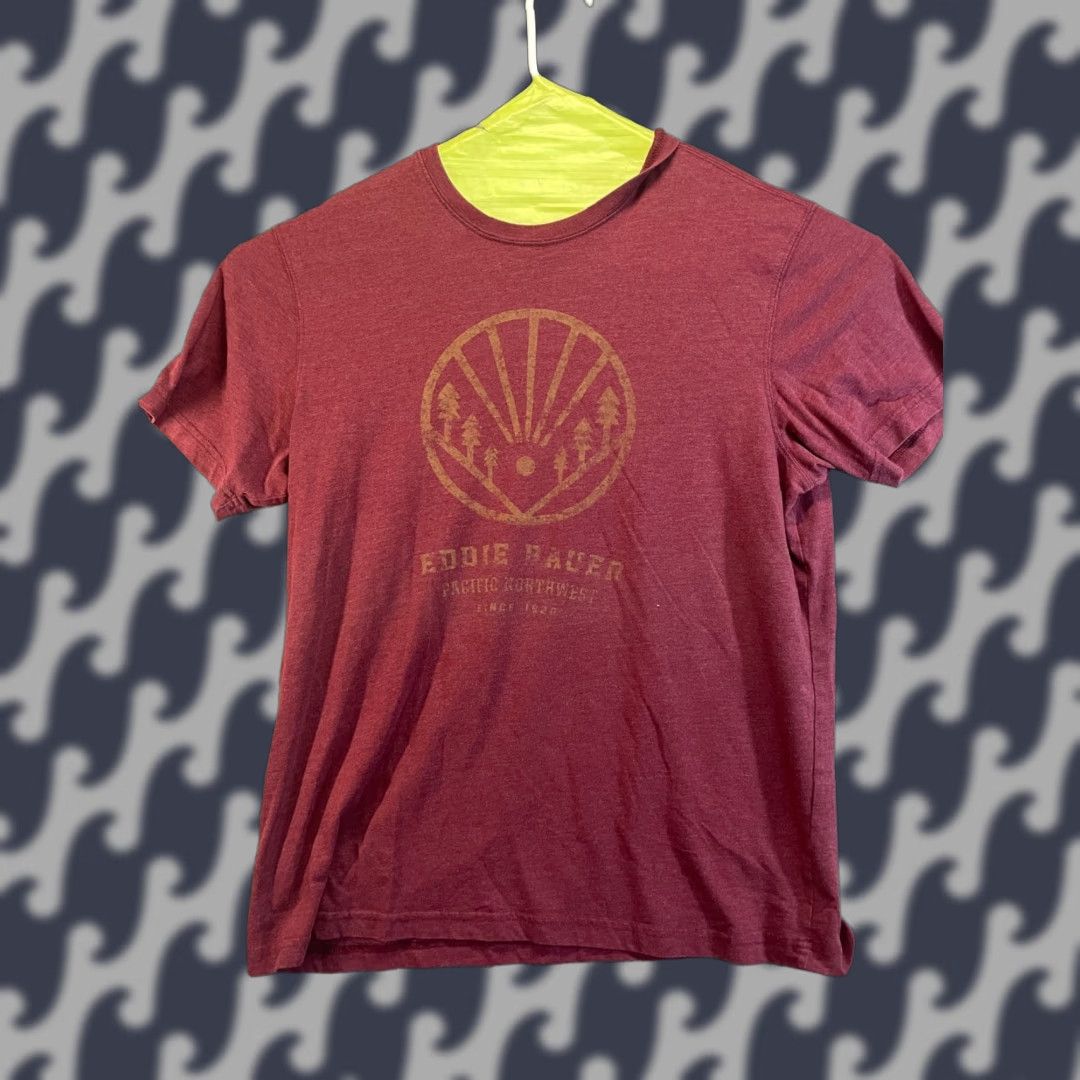 Eddie Bauer Eddie Bauer Logo T-Shirt Size L Regular Short Sleeve Men Red Size US L / EU 52-54 / 3 - 1 Thumbnail