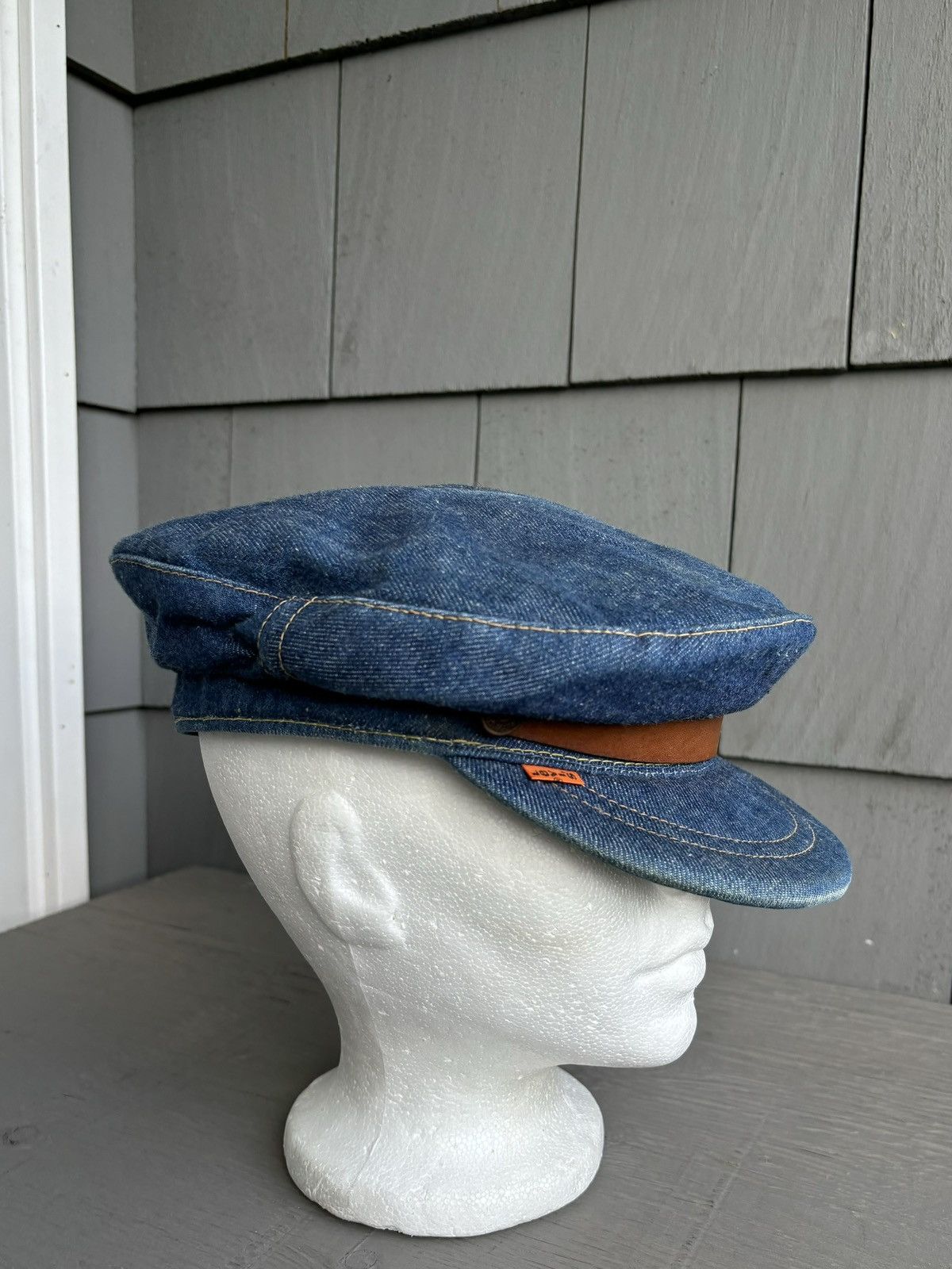 Levi's Vintage Levi's Orange Tab Hat 1970s Denim Newsboy Flatcap 70 Size ONE SIZE - 2 Thumbnail