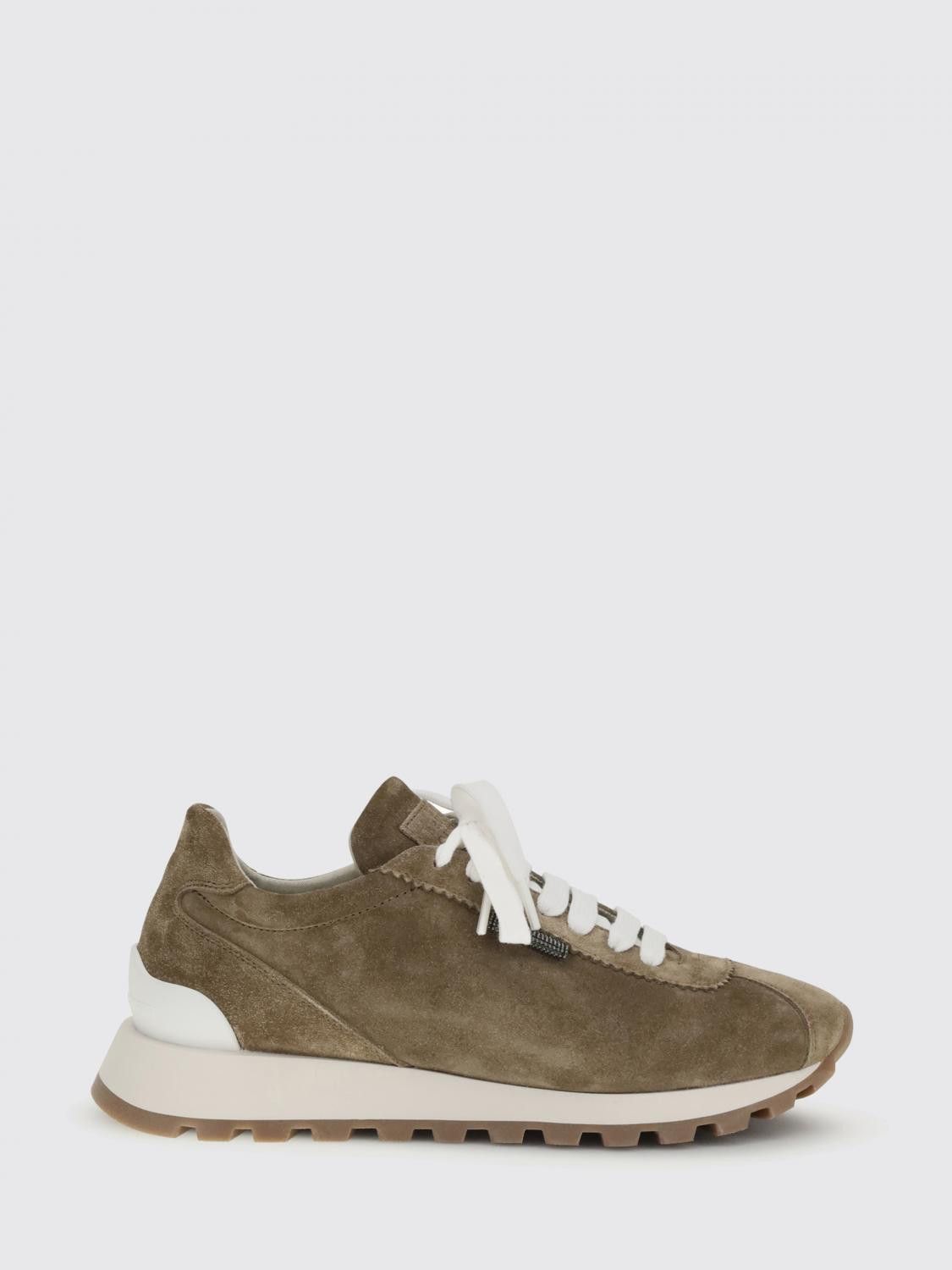 Brunello Cucinelli Brunello Cucinelli Sneakers Woman Mud Size US 11 / IT 41 - 1 Thumbnail