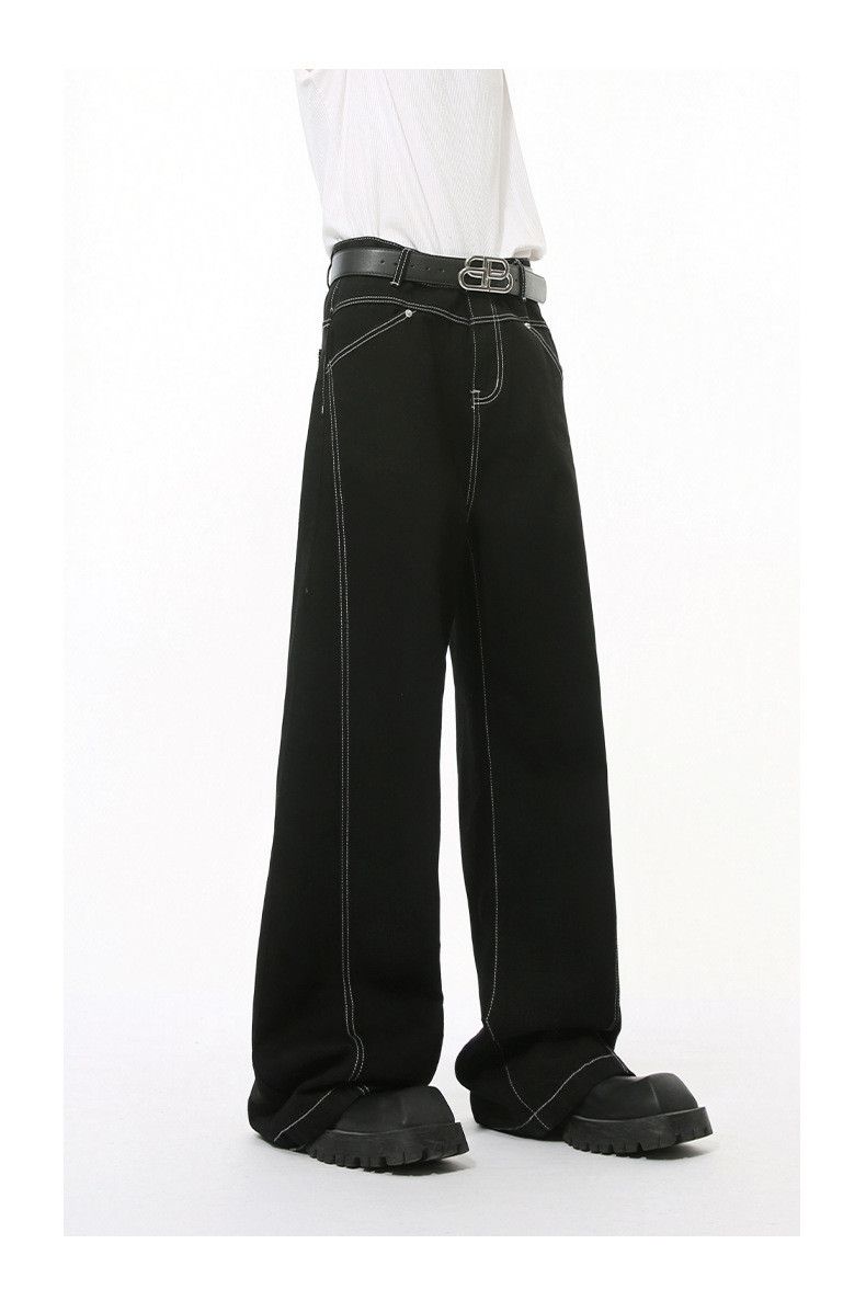 Japanese Brand × Jean Black casual jeans with bright stitching Size US 32 / EU 48 - 5 Thumbnail