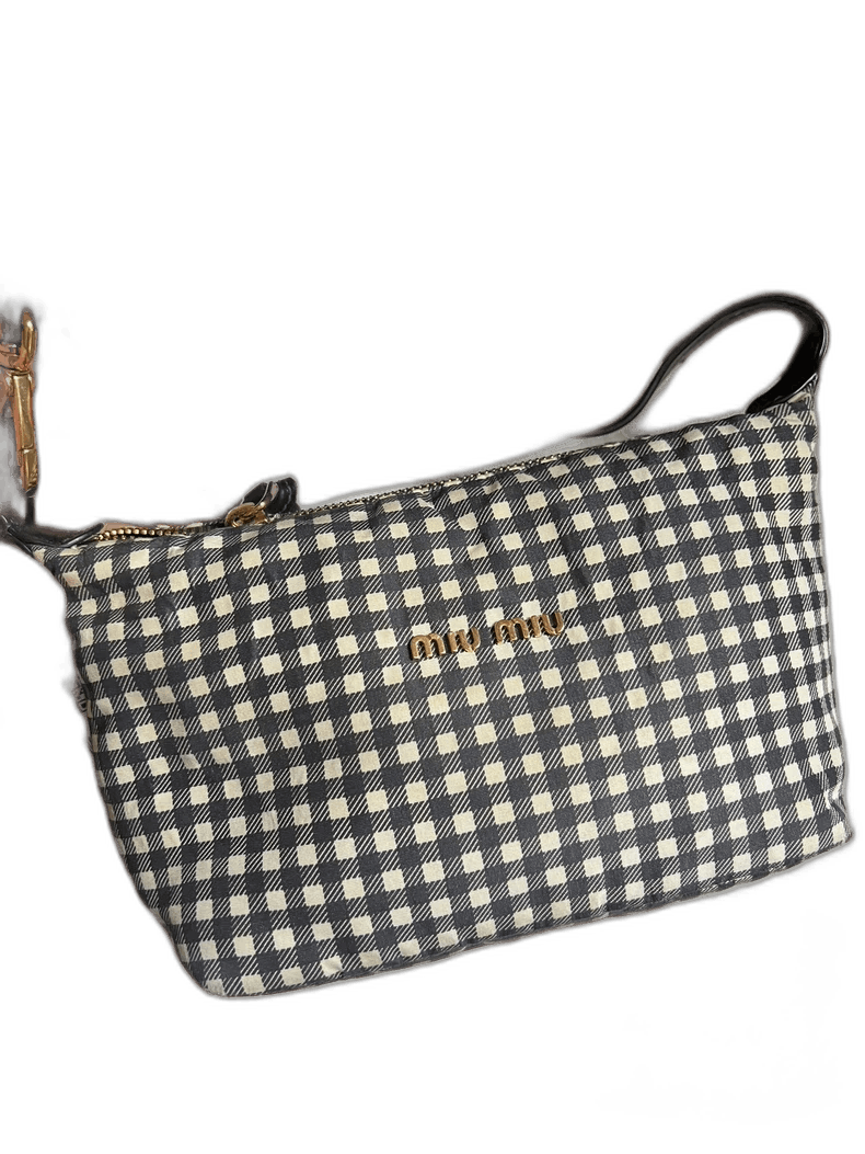 Prada Miumiu Checkered Bag Personal Use Sold As Is Size ONE SIZE - 1 Thumbnail