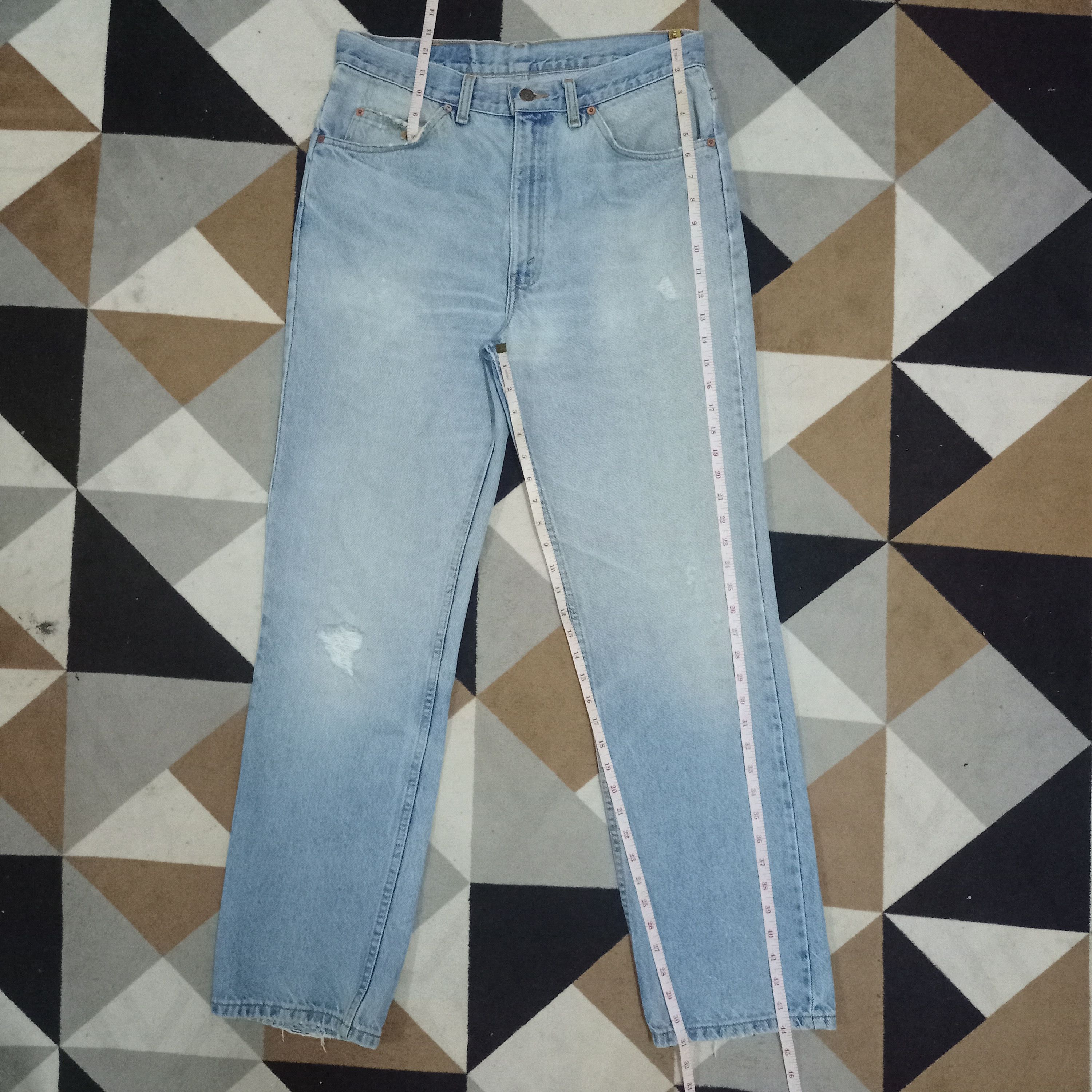 Levi's × Levi's Vintage Clothing Vintage 90s Levis Orange Tab Distressed Loose Jeans 33x31 Size US 33 - 11 Thumbnail