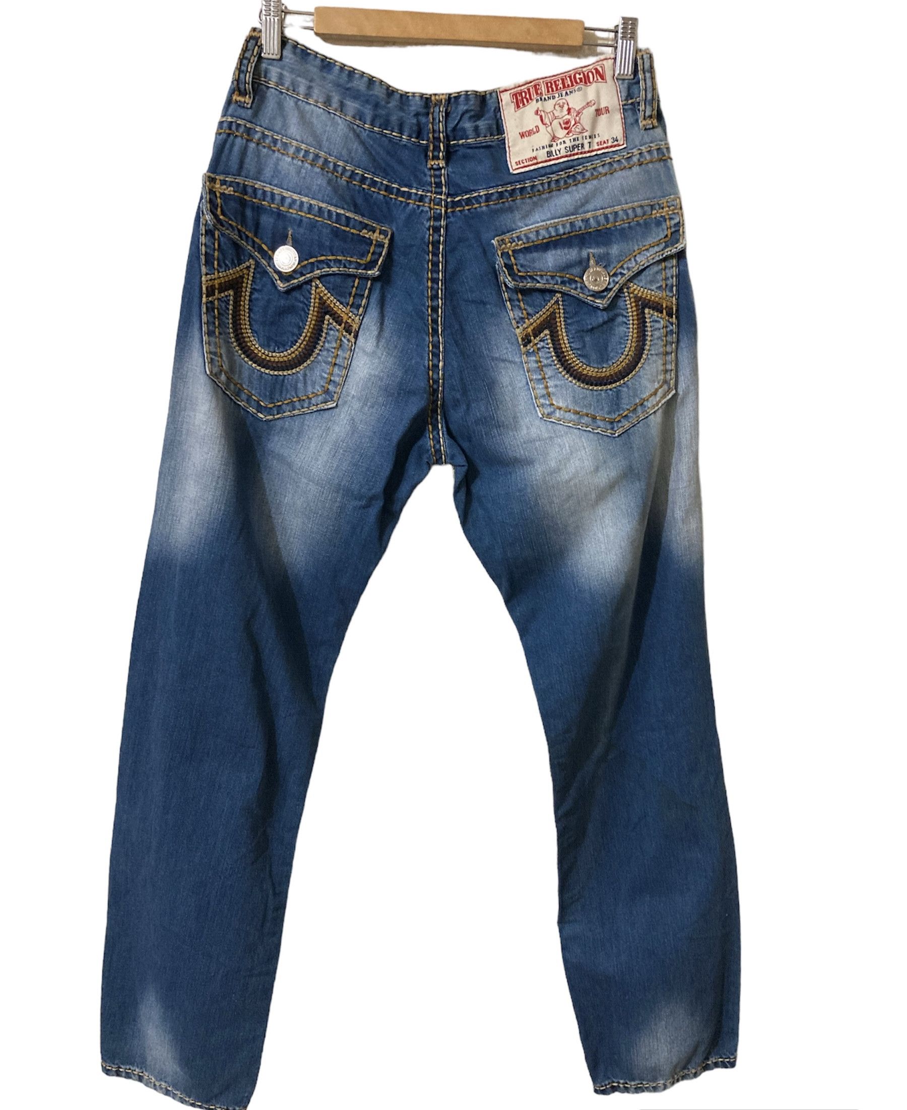 image of Vintage Y2K True Religion Billy Super T Made In Usa Jeans in Blue, Men's (Size 33)
