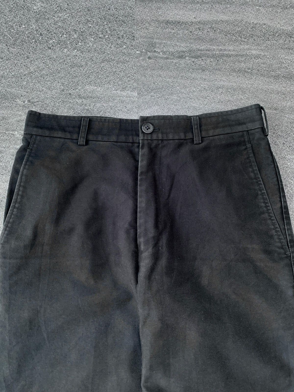 Comme des Garcons Homme AD2001 Black Faded Straight Trousers Size US 28 / EU 44 - 3 Thumbnail