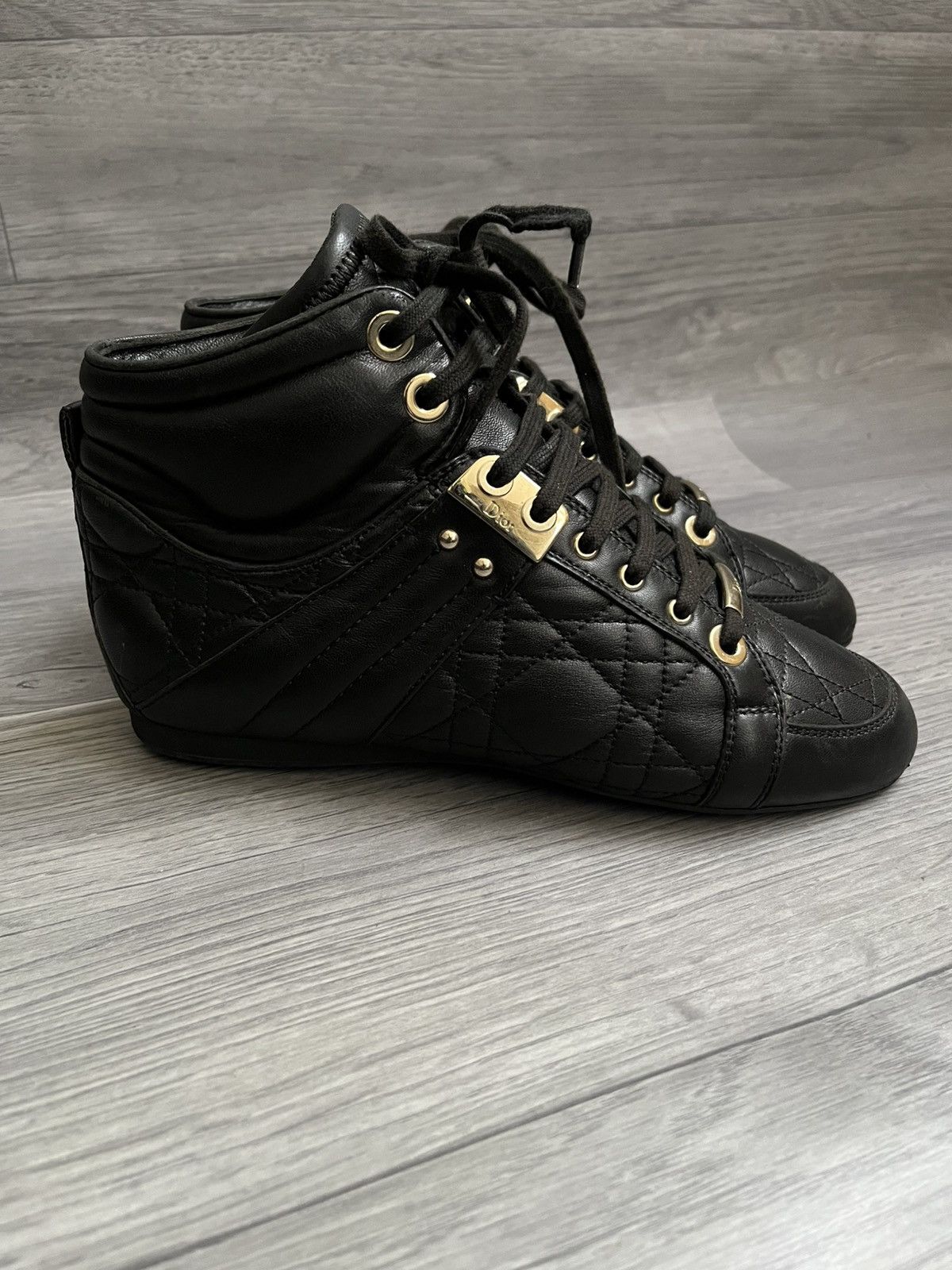 Dior Christian Dior cannage quilted high top sneakers Size US 6 / IT 36 - 8 Thumbnail