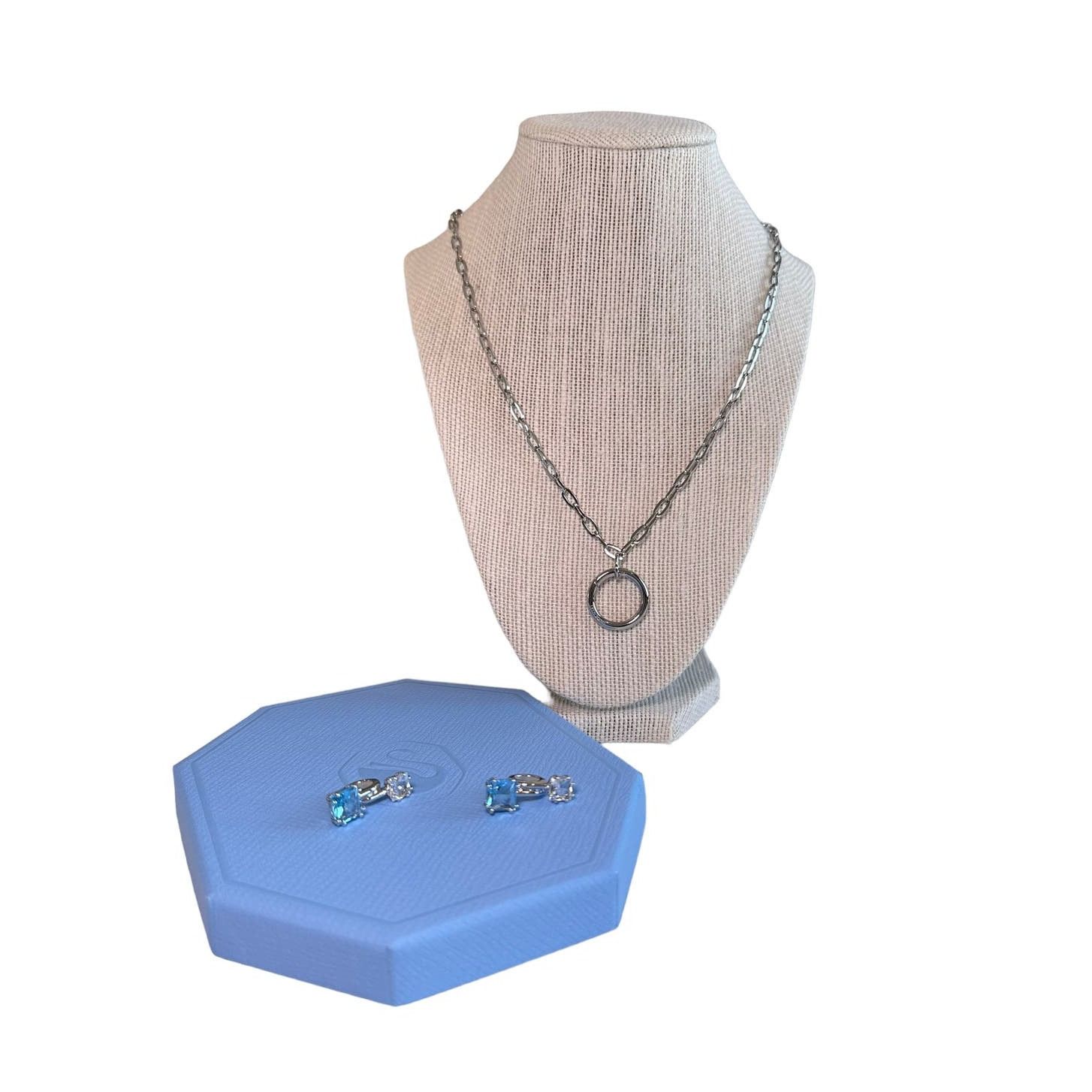 Swarovski Swarovski Pod jewelry Blue, Silver-tone plated Necklace Size ONE SIZE - 2 Thumbnail