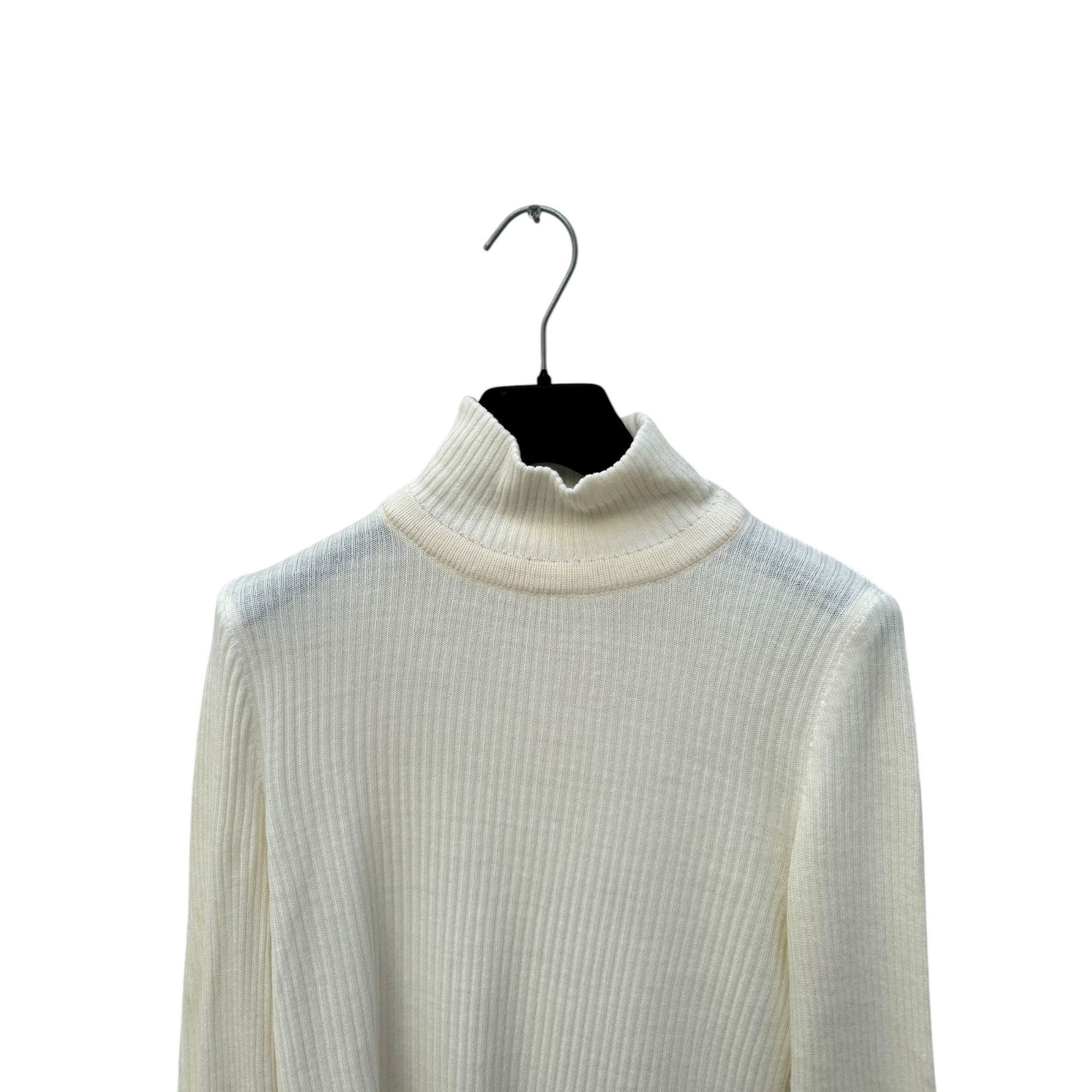 Courreges White Ribbed Knit Size M / US 6-8 / IT 42-44 - 2 Thumbnail