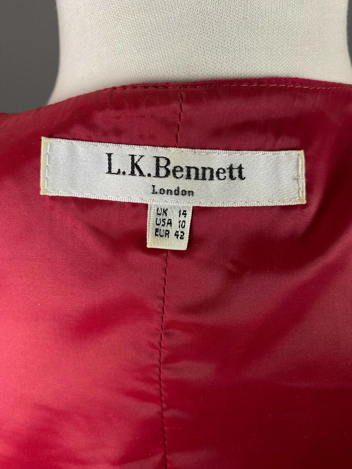 Designer Ladies L. K.Bennet Red Sleeveless A-Line Dress Size 10 Size L / US 10 / IT 46 - 9 Thumbnail