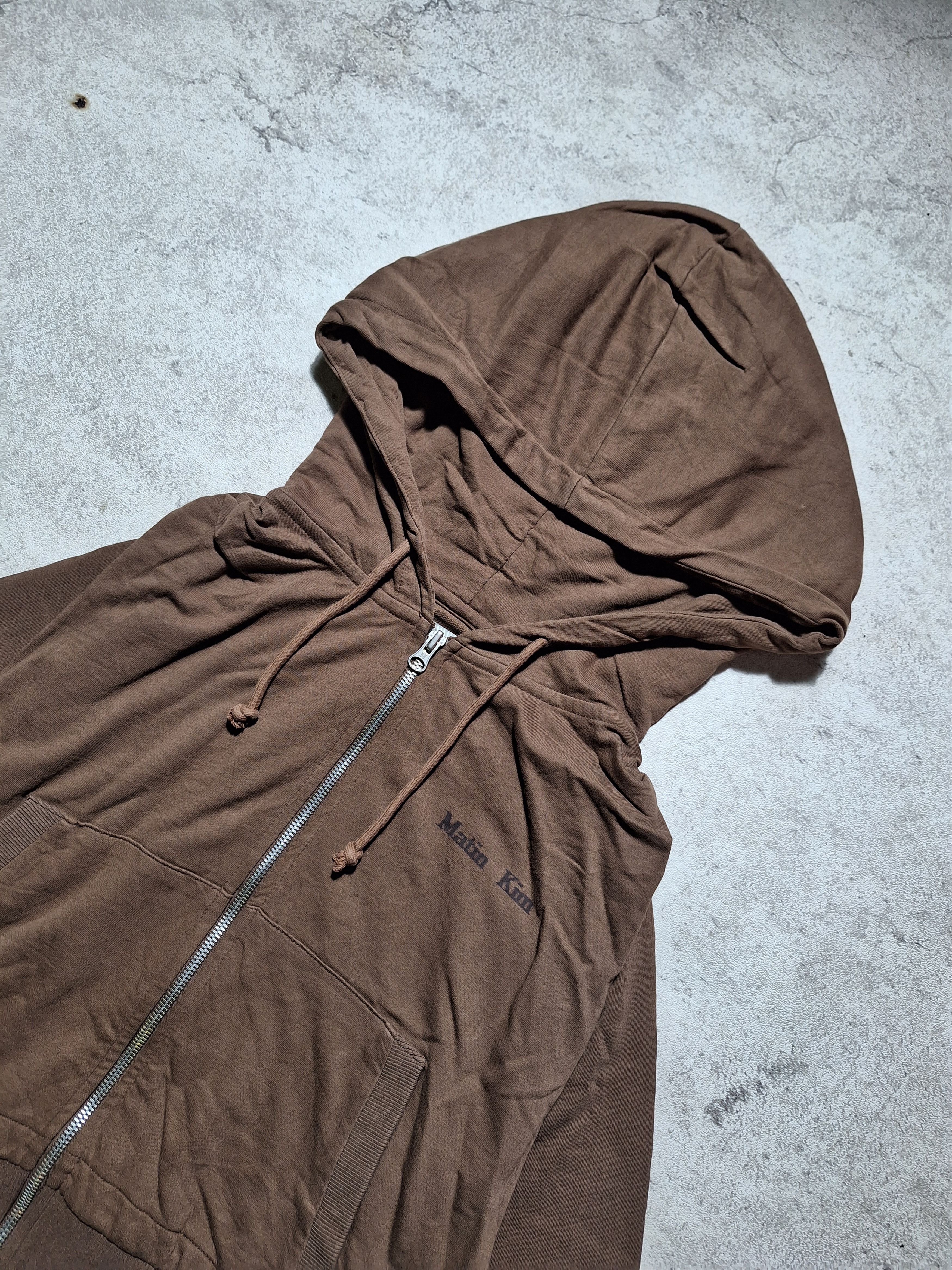 Matin Kim MATIN KIM STRING DETAIL CROP HOODY ZIP UP IN GREY Size M / US 6-8 / IT 42-44 - 3 Thumbnail