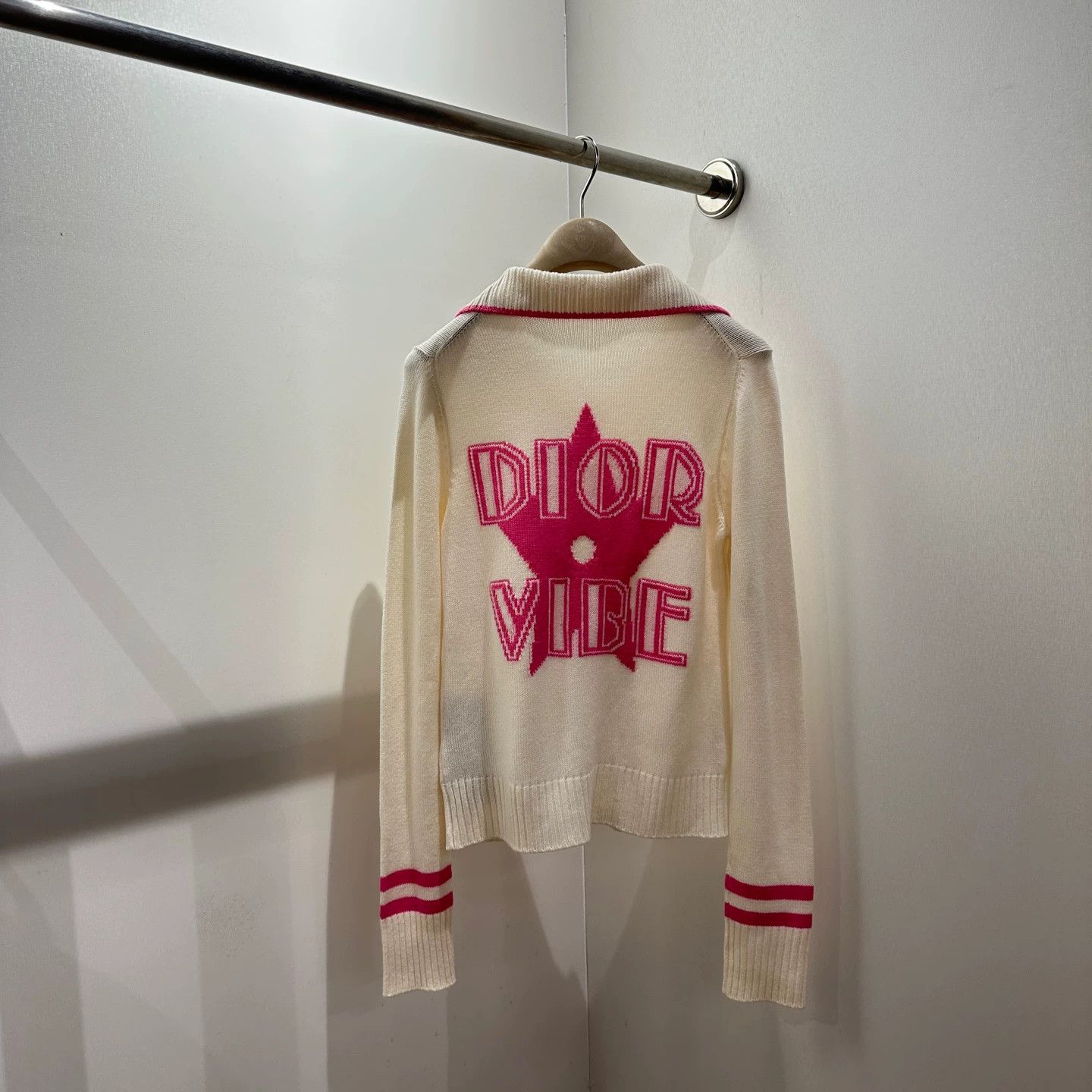 Christian Louboutin Dior apr764 striped colorblocked logo cashmere sweater 36 Size XS / US 0-2 / IT 36-38 - 1 Thumbnail