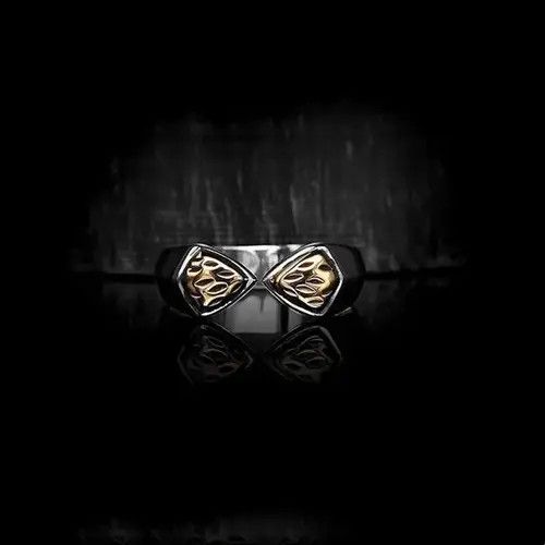 Kollar Clothing Vintage Adjustable Triangle 925 Silver Ring Size ONE SIZE - 2 Thumbnail