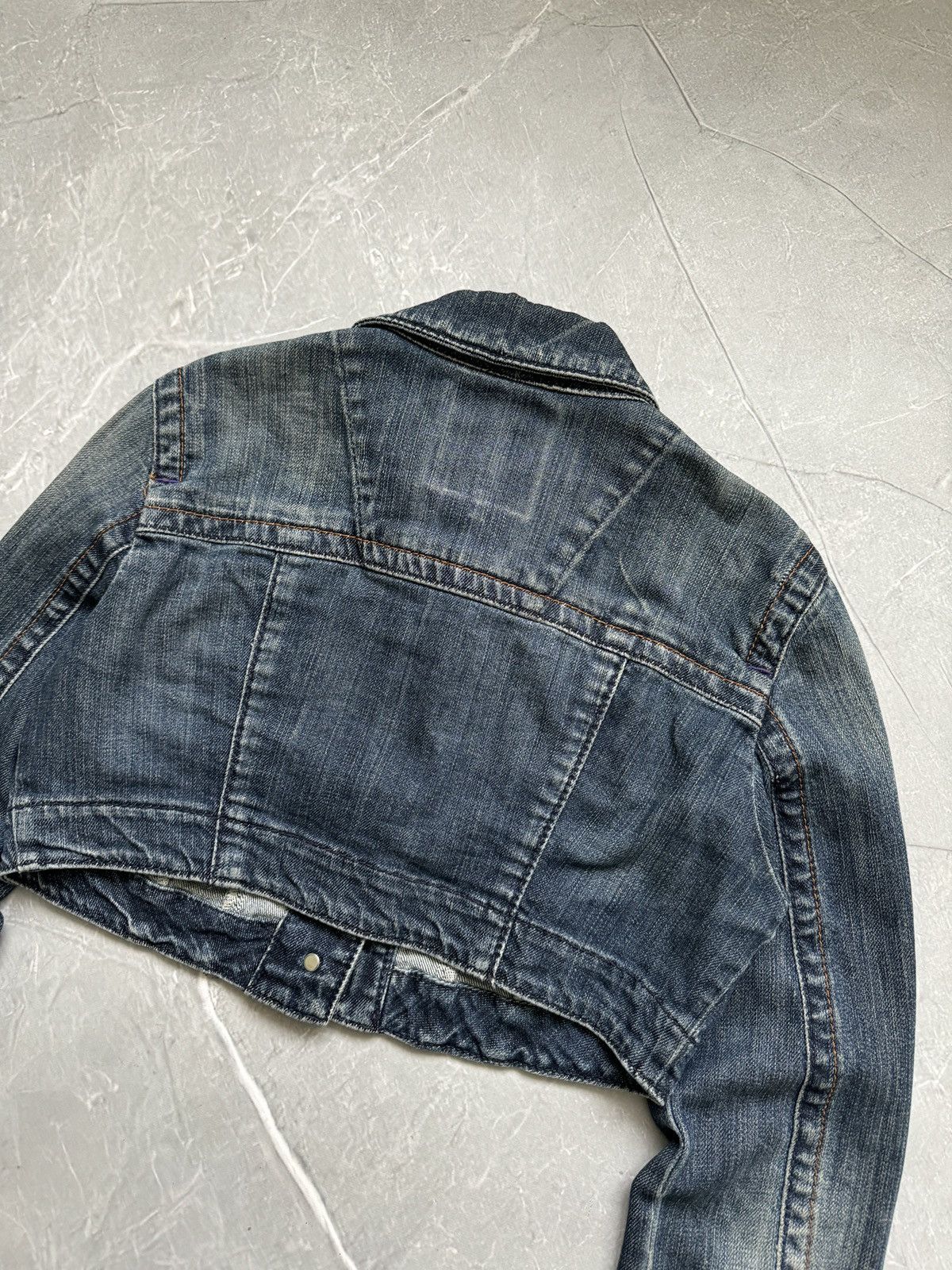 Miss Sixty Vintage Miss Sixtry Cropped Denim Jacket Y2K Avant Garde Size S / US 4 / IT 40 - 19 Thumbnail