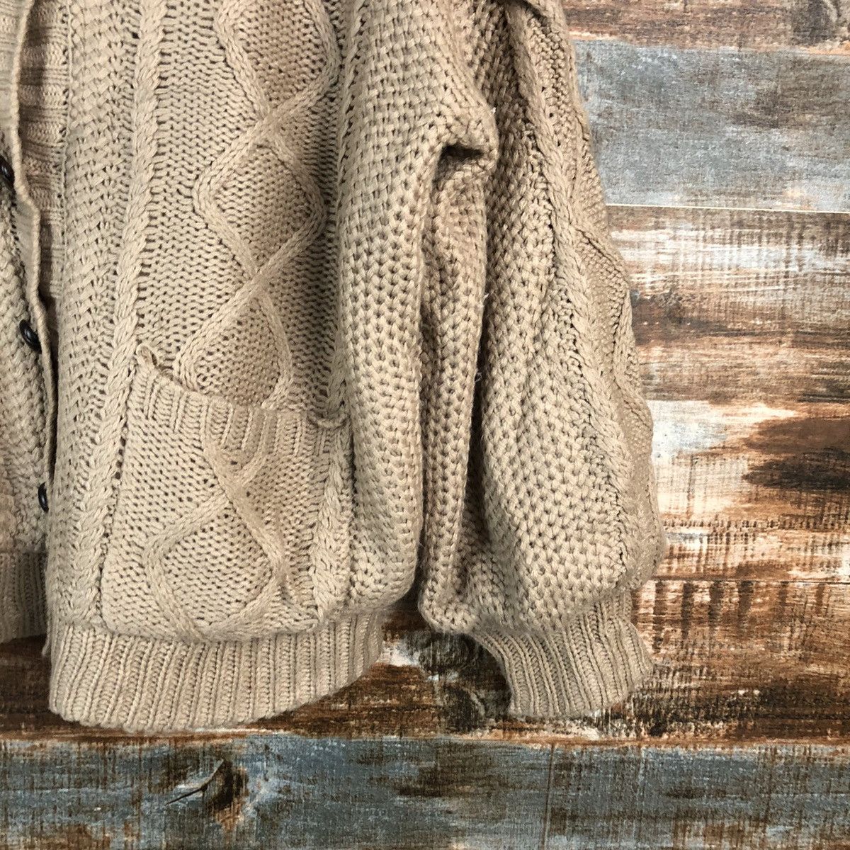 Homespun Knitwear × Japanese Brand Apres Jour Brown Knitwear Hoodie #A2405 Size L / US 10 / IT 46 - 8 Thumbnail