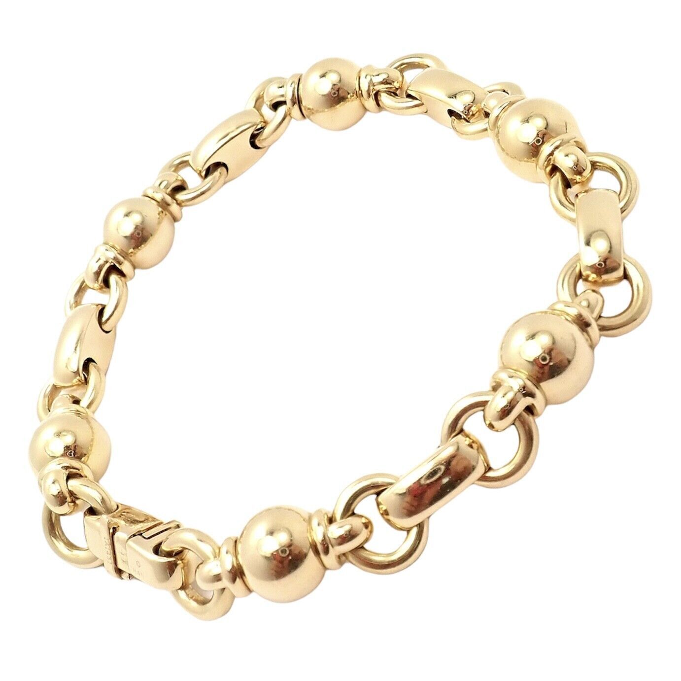 Vintage Chanel 18k Yellow Gold Classic Link Bracelet