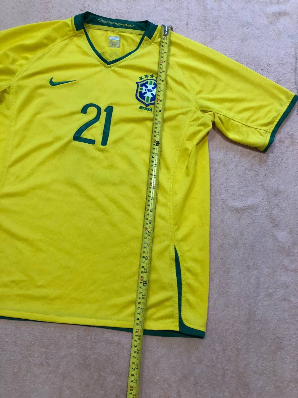 Nike Jerseys Vintage NikeFit logo Brasil football T-Shirt #21ASH Size US M / EU 48-50 / 2 - 10 Thumbnail