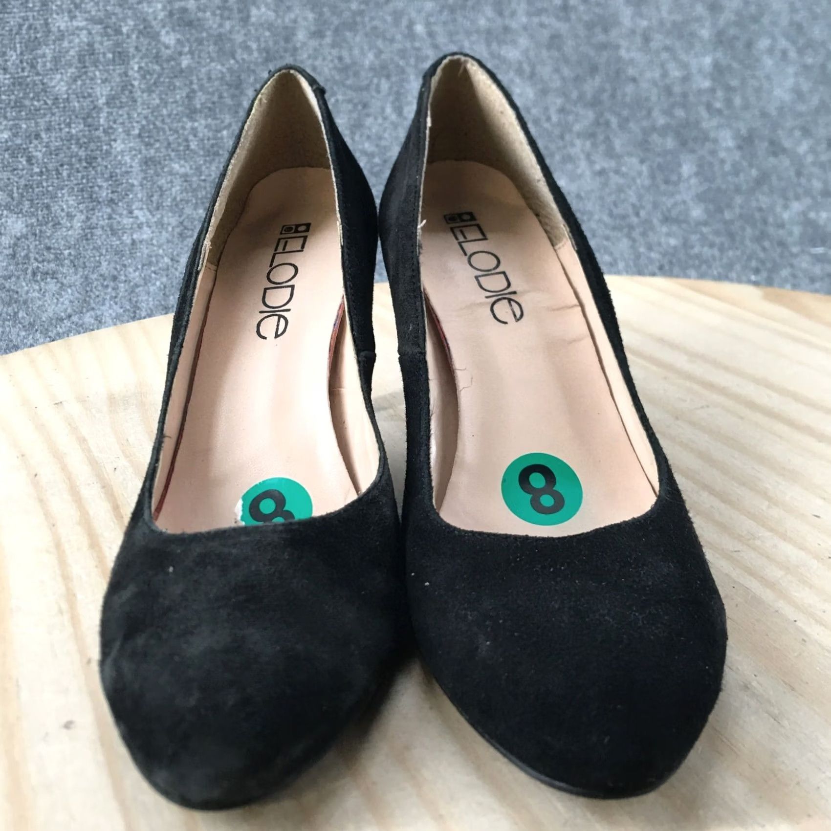 Vintage Elodie High Heels Womens 39 Classic Pumps Black Leather Slip On Casual Comfort Pump Shoes Size US 8 / IT 38 - 7 Thumbnail