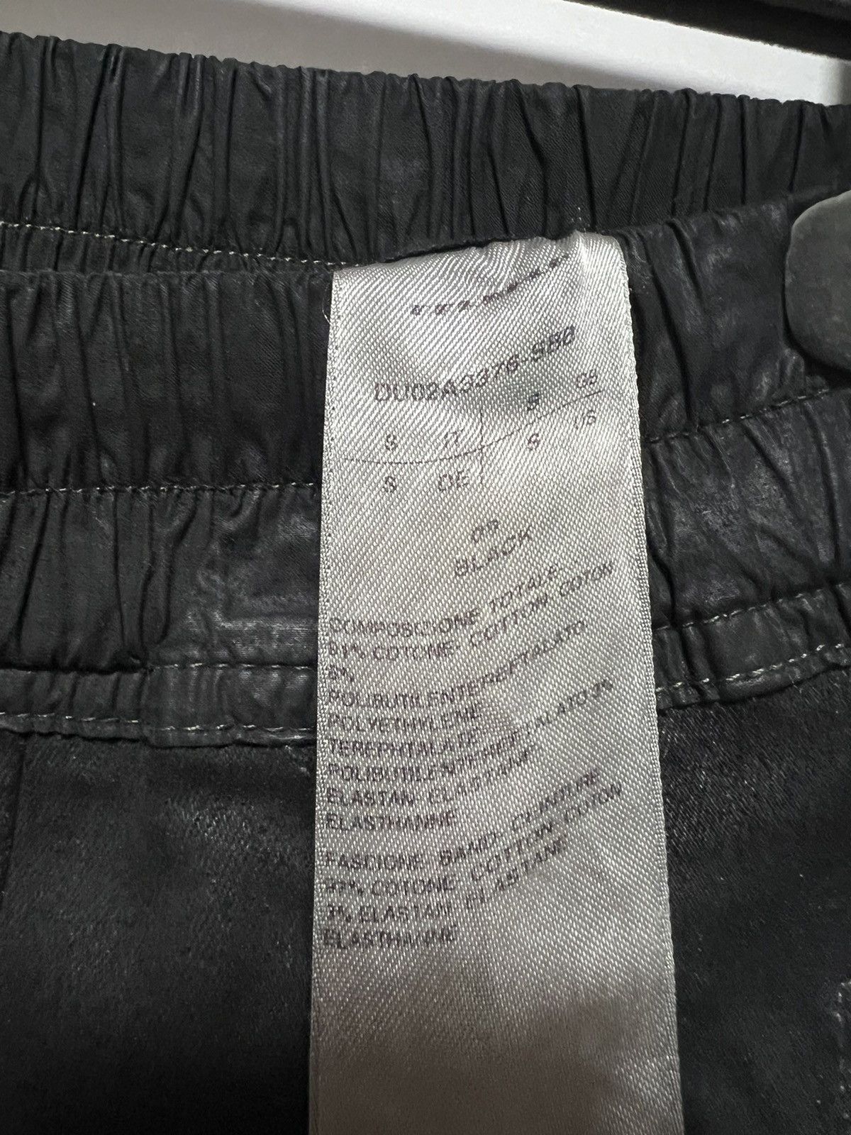 Rick Owens Drkshdw Rick owens waxed denim creatch cargo drawstring pants Size US 32 / EU 48 - 5 Thumbnail