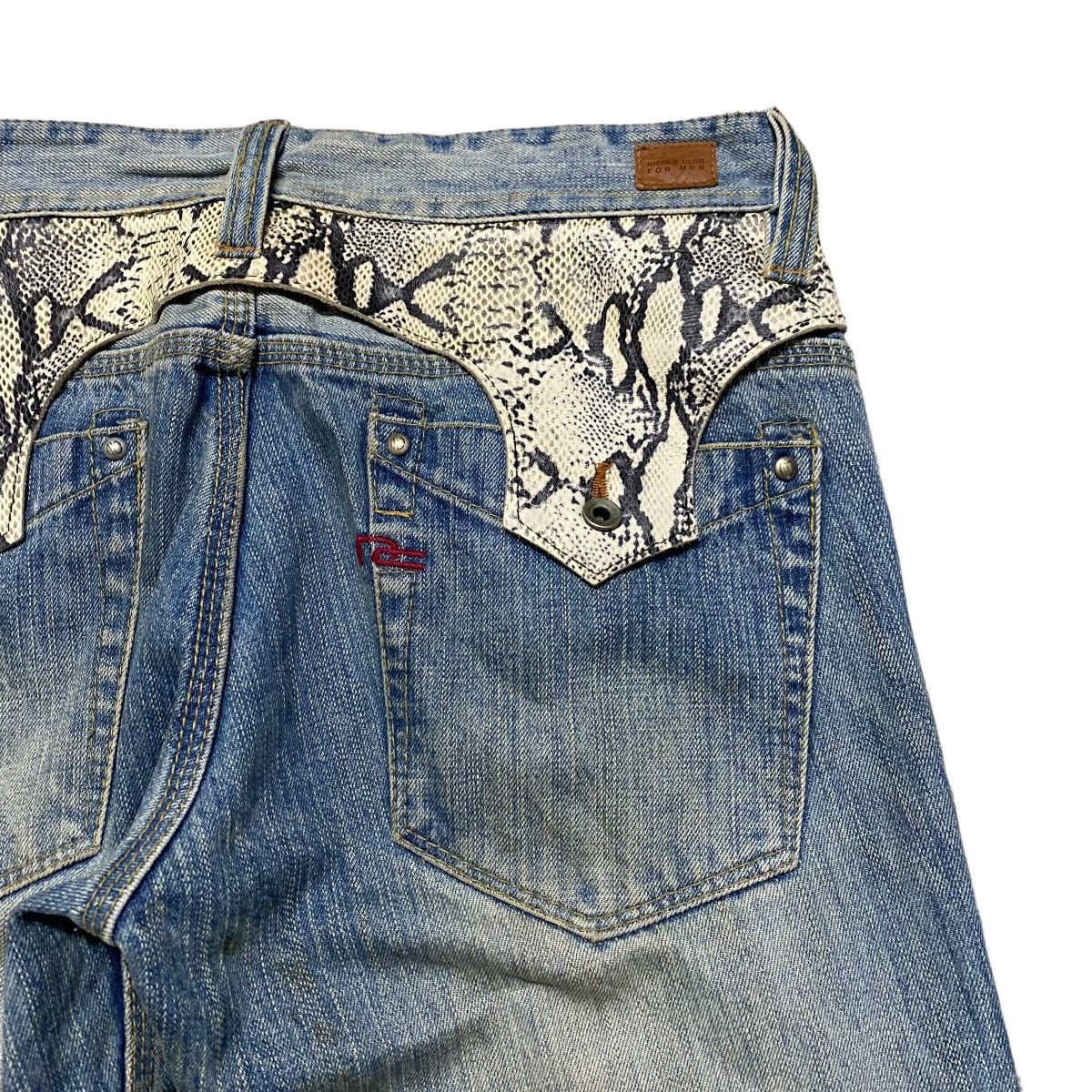 Nicole Club NCFM Denim Twin Flap Snake Patern Flare Jeans Size US 28 / EU 44 - 12 Thumbnail