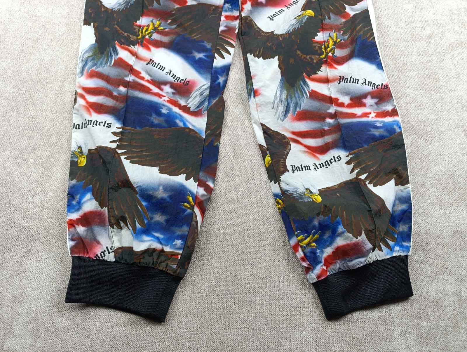 Palm Angels PALM ANGELS LOOSE FIT NYLON EAGLE TRACK PANTS MENS SIZE M Size US 32 / EU 48 - 16 Thumbnail