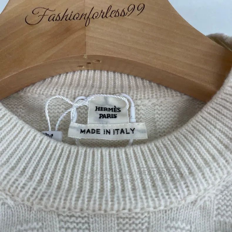 Hermes Hermes Cream wool knitted pullover Size XS / US 0-2 / IT 36-38 - 3 Thumbnail