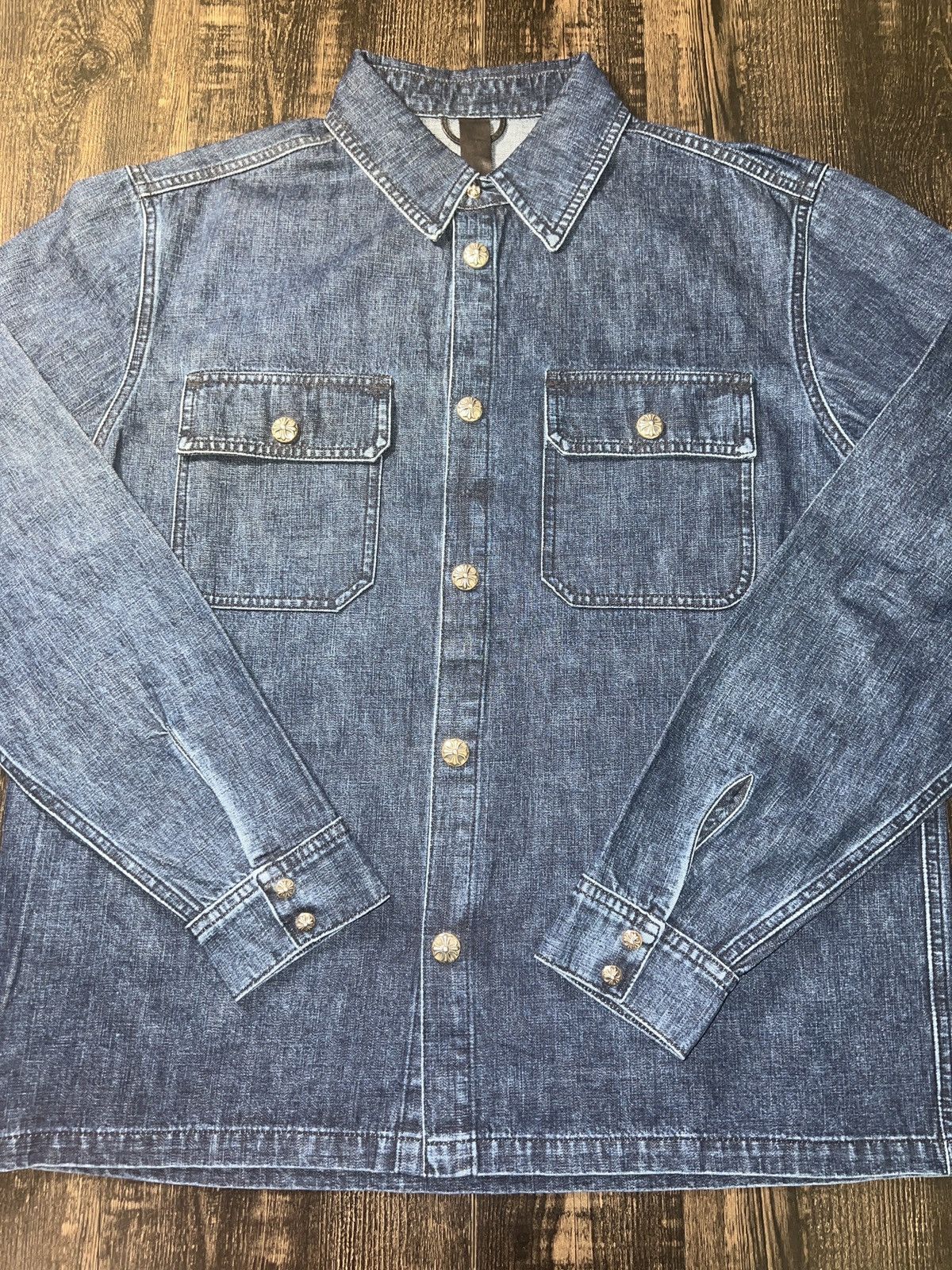 Chrome Hearts Chrome Hearts Denim Button Up Size US L / EU 52-54 / 3 - 1 Thumbnail