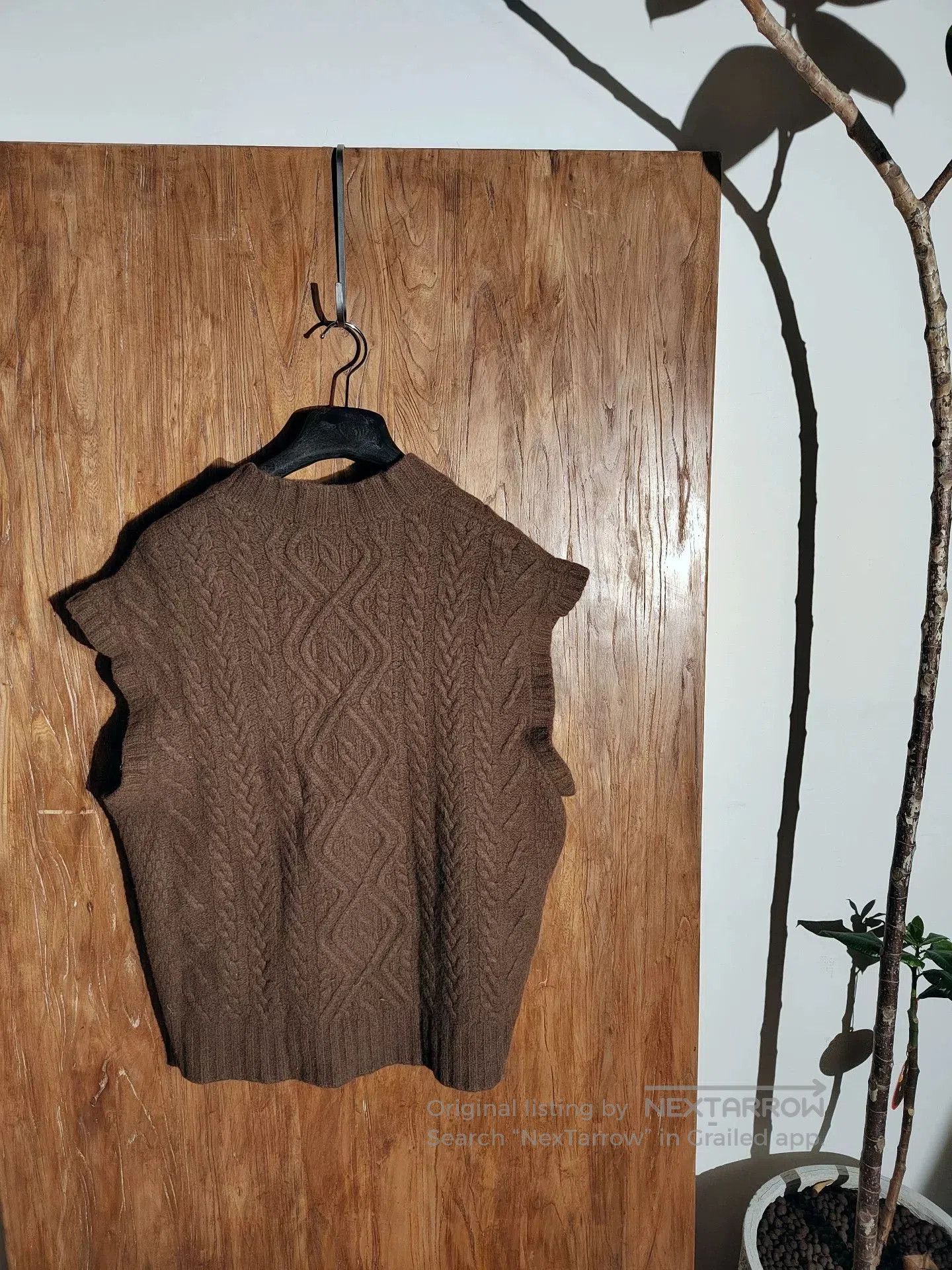Martine Rose Martine Rose Brown Cable Knit Vest. Size US M / EU 48-50 / 2 - 4 Thumbnail