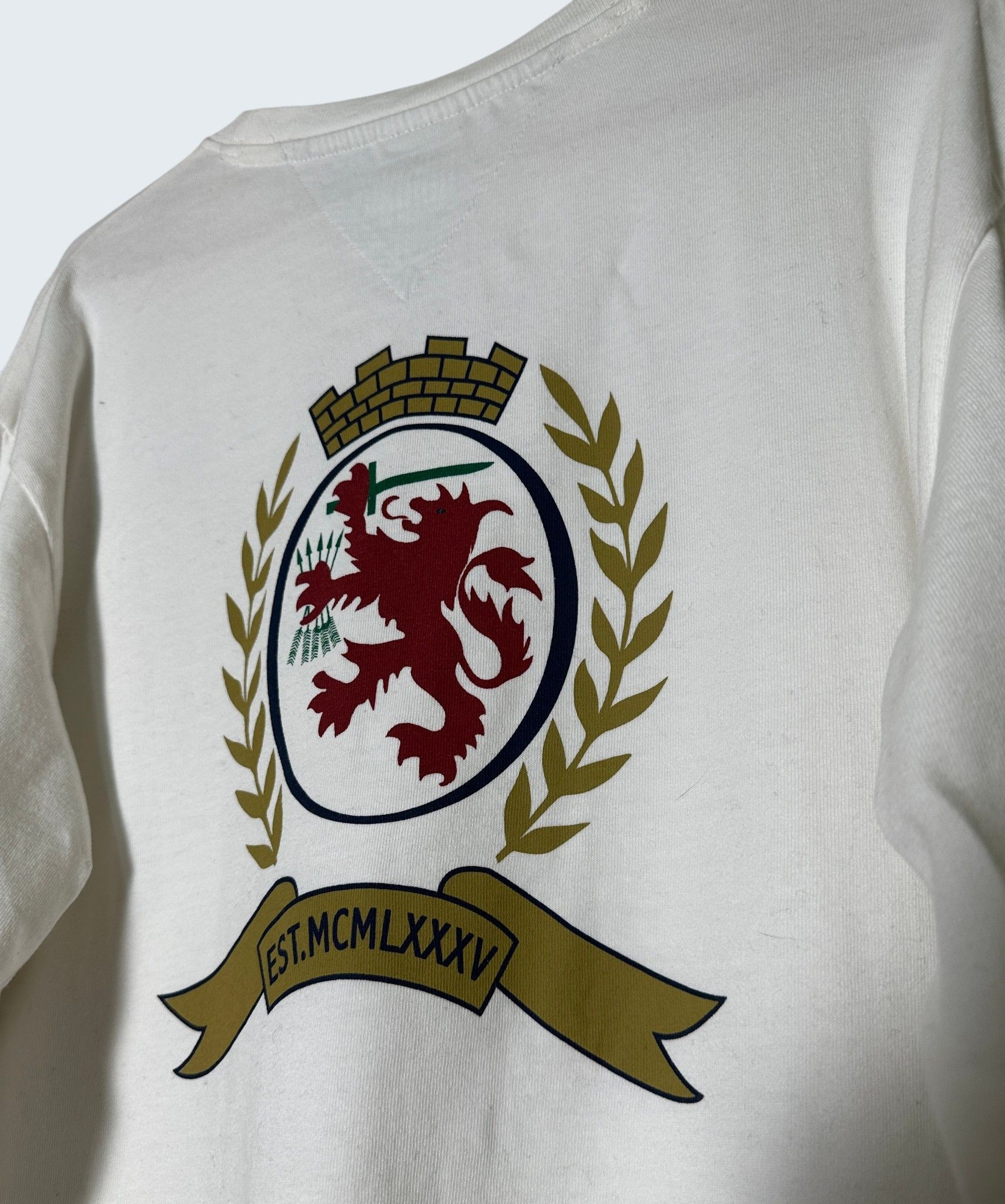 Tommy Jeans White Cotton Long Sleeve Sweatshirt with Crest Logo Size US S / EU 44-46 / 1 - 4 Thumbnail