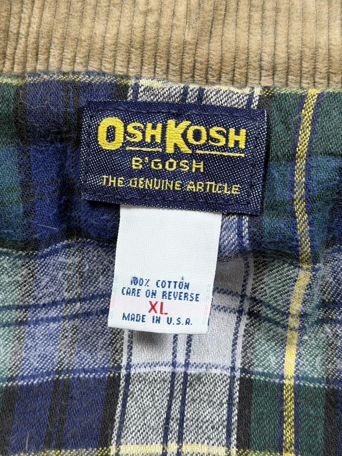 Oshkosh Vintage 80s OshKosh Bgosh Flannel Lined Denim Trucker Jacket Size US XL / EU 56 / 4 - 11 Thumbnail