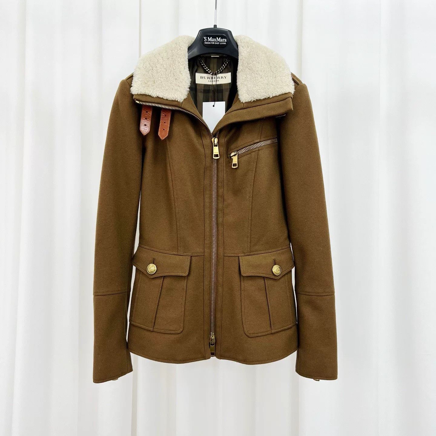 Burberry burberry lambswool collar zip coat Size S / US 4 / IT 40 - 1 Thumbnail