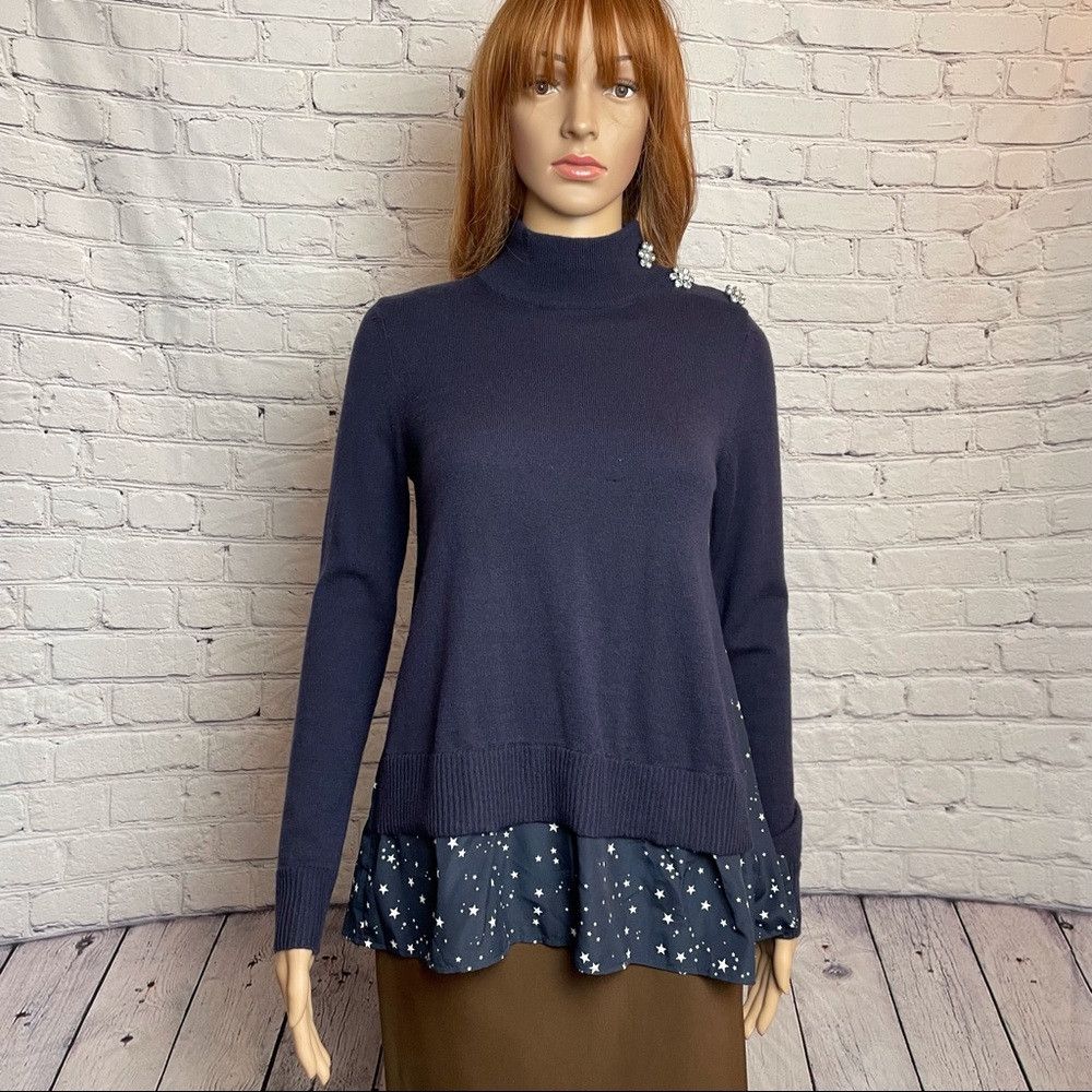 Kate Spade New Broome Street Kate Spade Wool Night Sky Mixed Media Blu Size XXS / US 00 / IT 34 - 2 Thumbnail