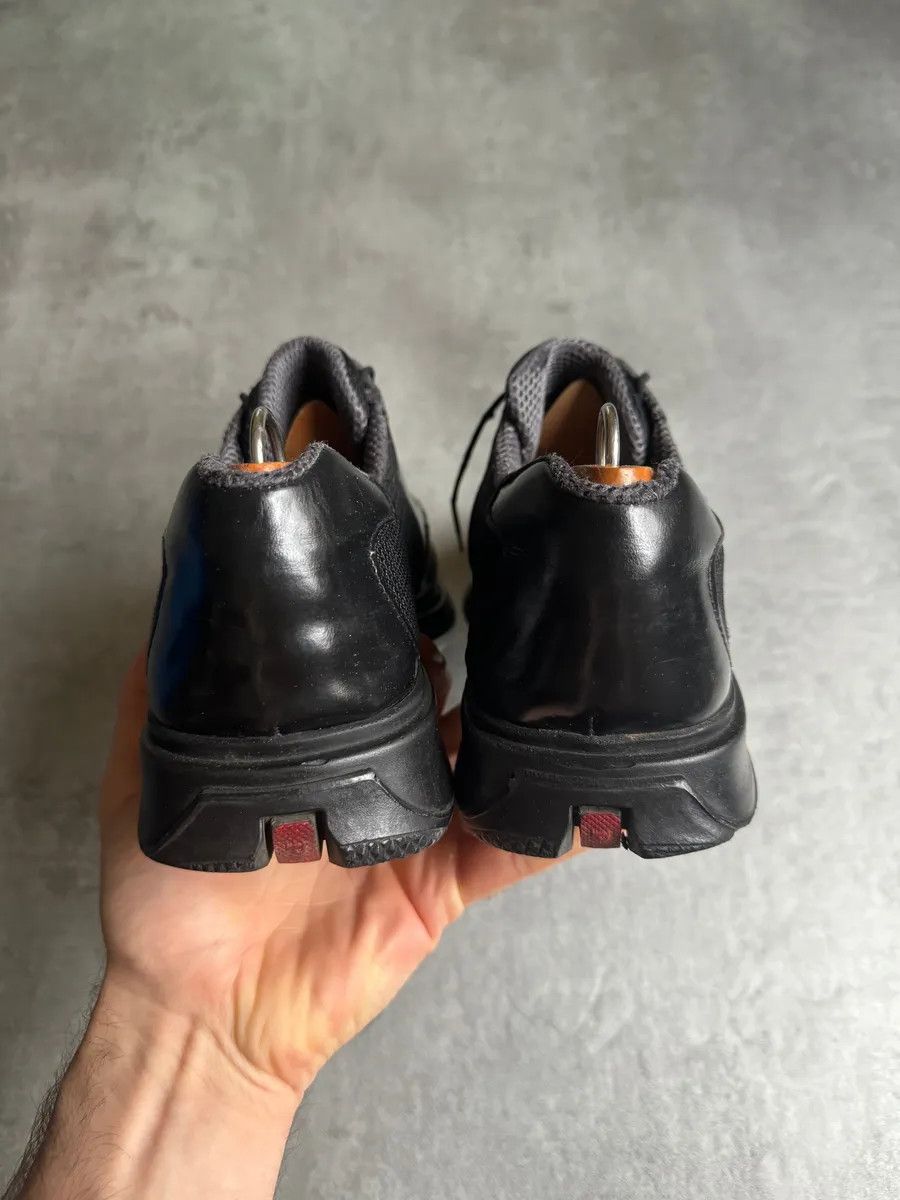 Prada AW2000 Prada Cozy Black Mesh Leather Derby Shoes Size US 7 / EU 40 - 6 Thumbnail