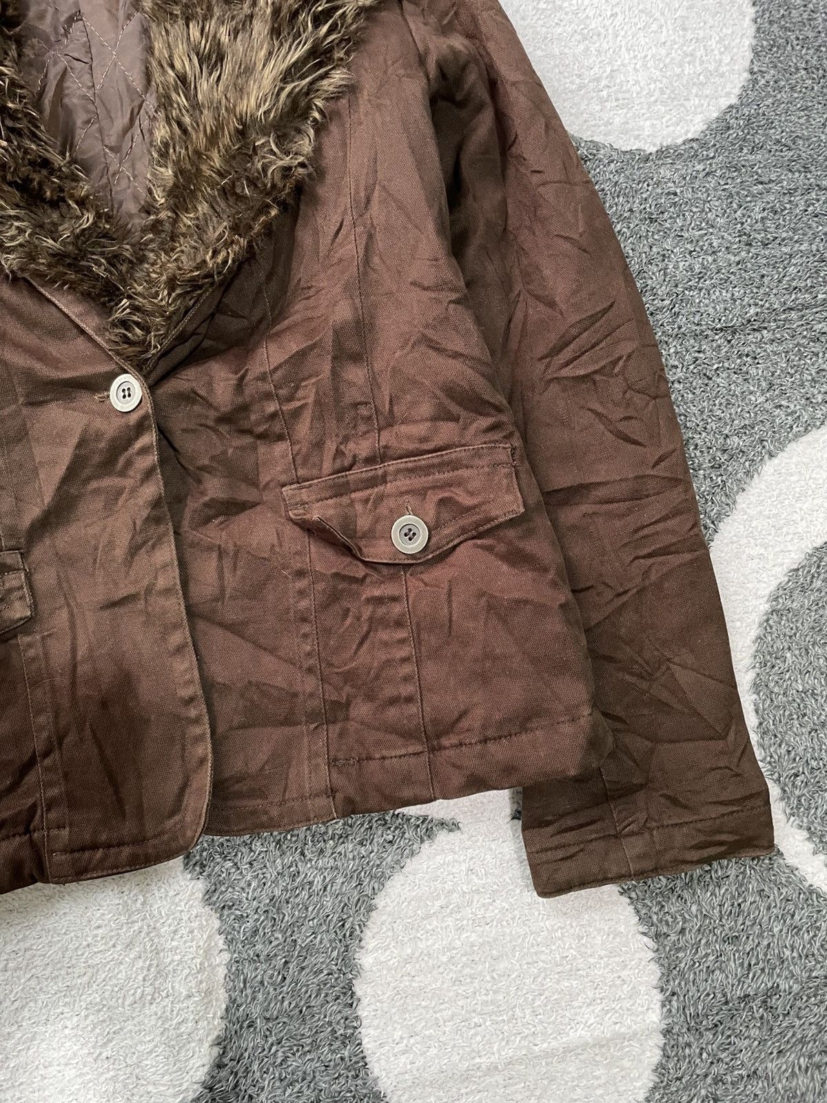Japanese Brand ROMANTIC MOCHA JAPANESE BLAZER FAUX FUR Size US S / EU 44-46 / 1 - 3 Thumbnail