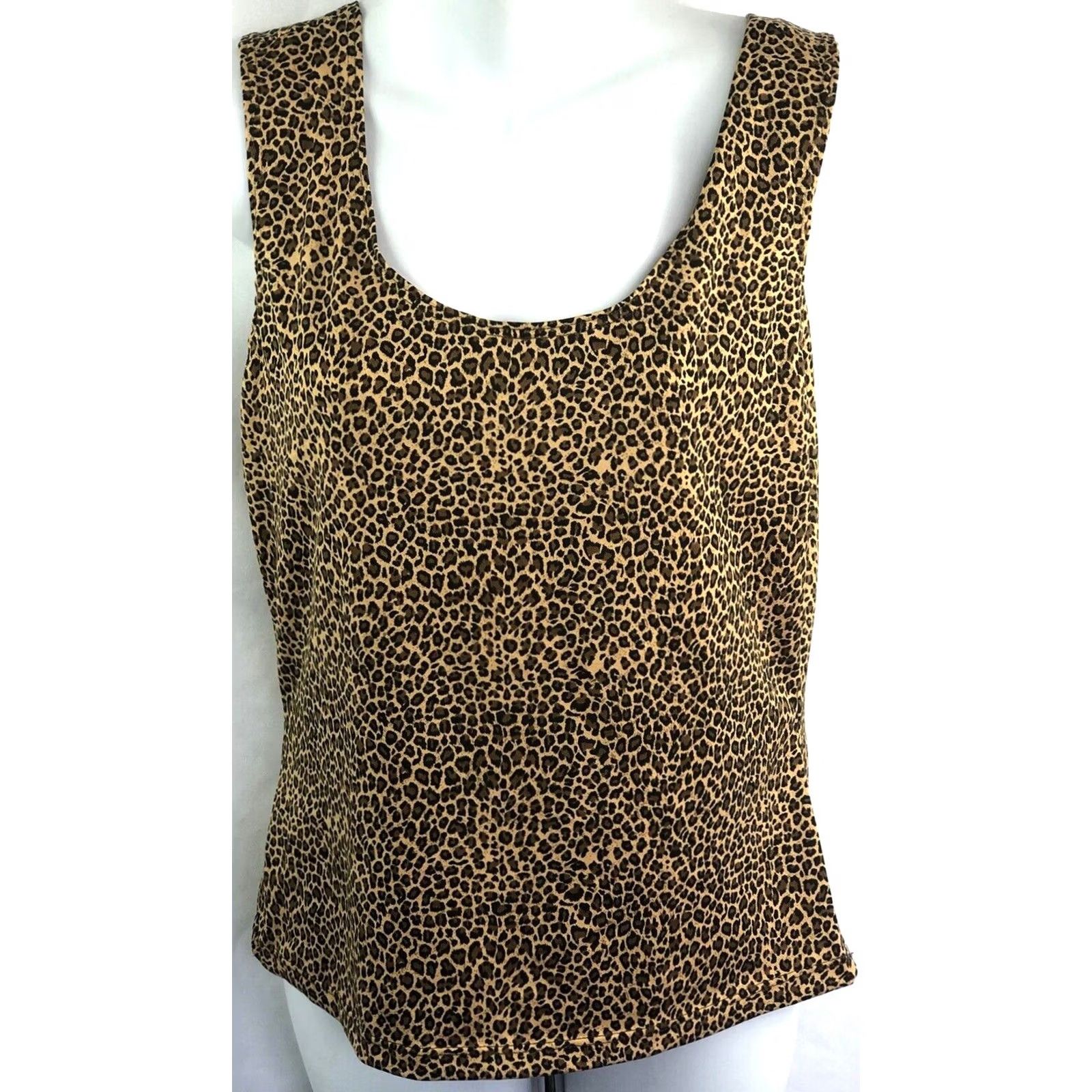 Vintage VINTAGE Cinema Eloile Tank Top M Leopard Cheetah Scoop Sleeveless Brown Black 90s Y2K Punk Rock Womens M Size M / US 6-8 / IT 42-44 - 2 Thumbnail