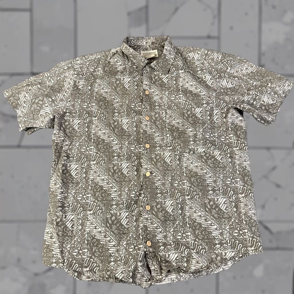 Banana Republic VINTAGE Banana Republic Shirt Mens Small Brown Geometric Safari Travel Cotton Size US S / EU 44-46 / 1 - 1 Thumbnail