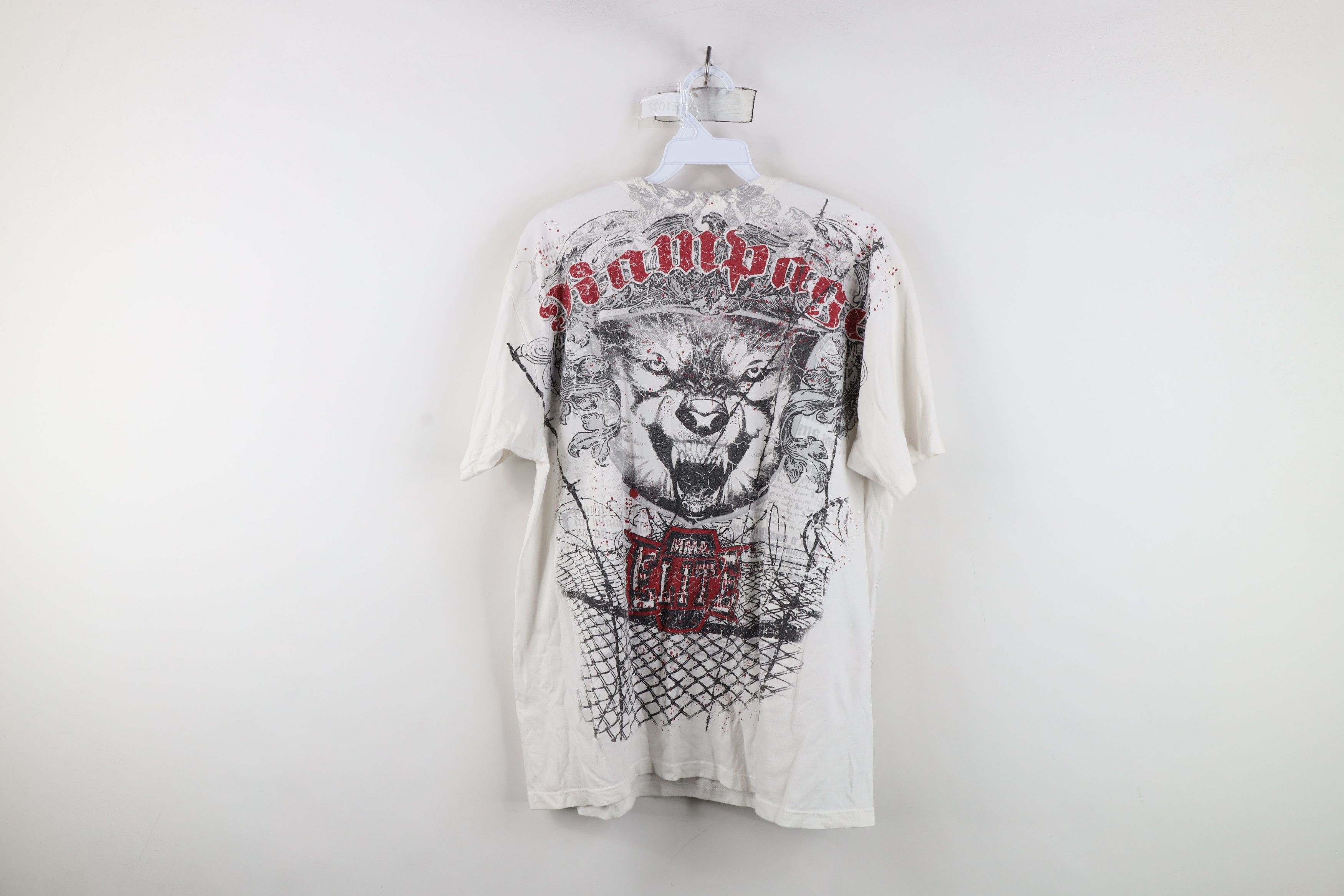 Vintage Vintage Y2K MMA UFC Rampage Jackson Fighting T-Shirt White Size US L / EU 52-54 / 3 - 13 Thumbnail