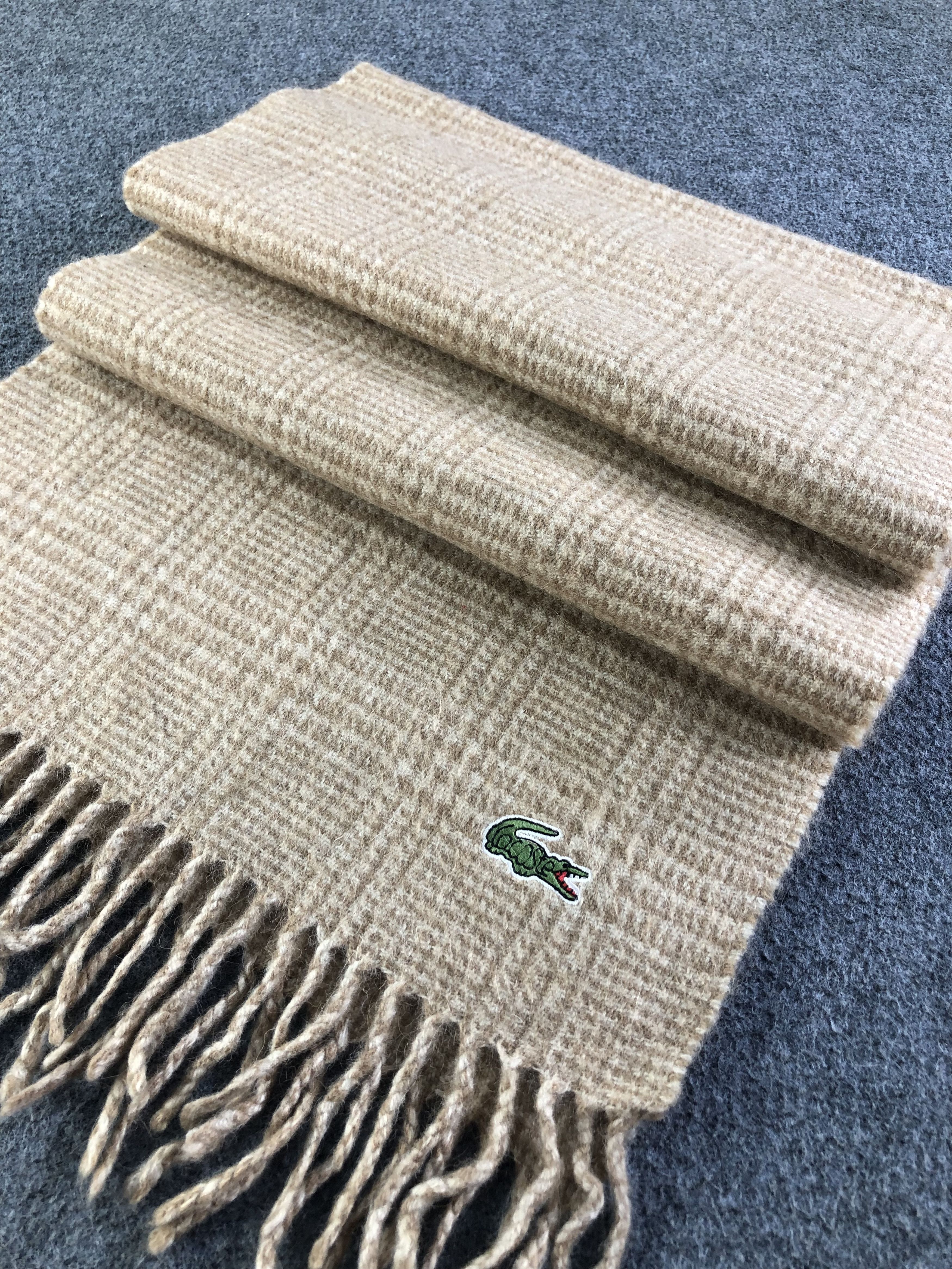 Lacoste La Coste Camel Hair Scarf / Muffler / Neckwear SS1419 Size ONE SIZE - 3 Thumbnail