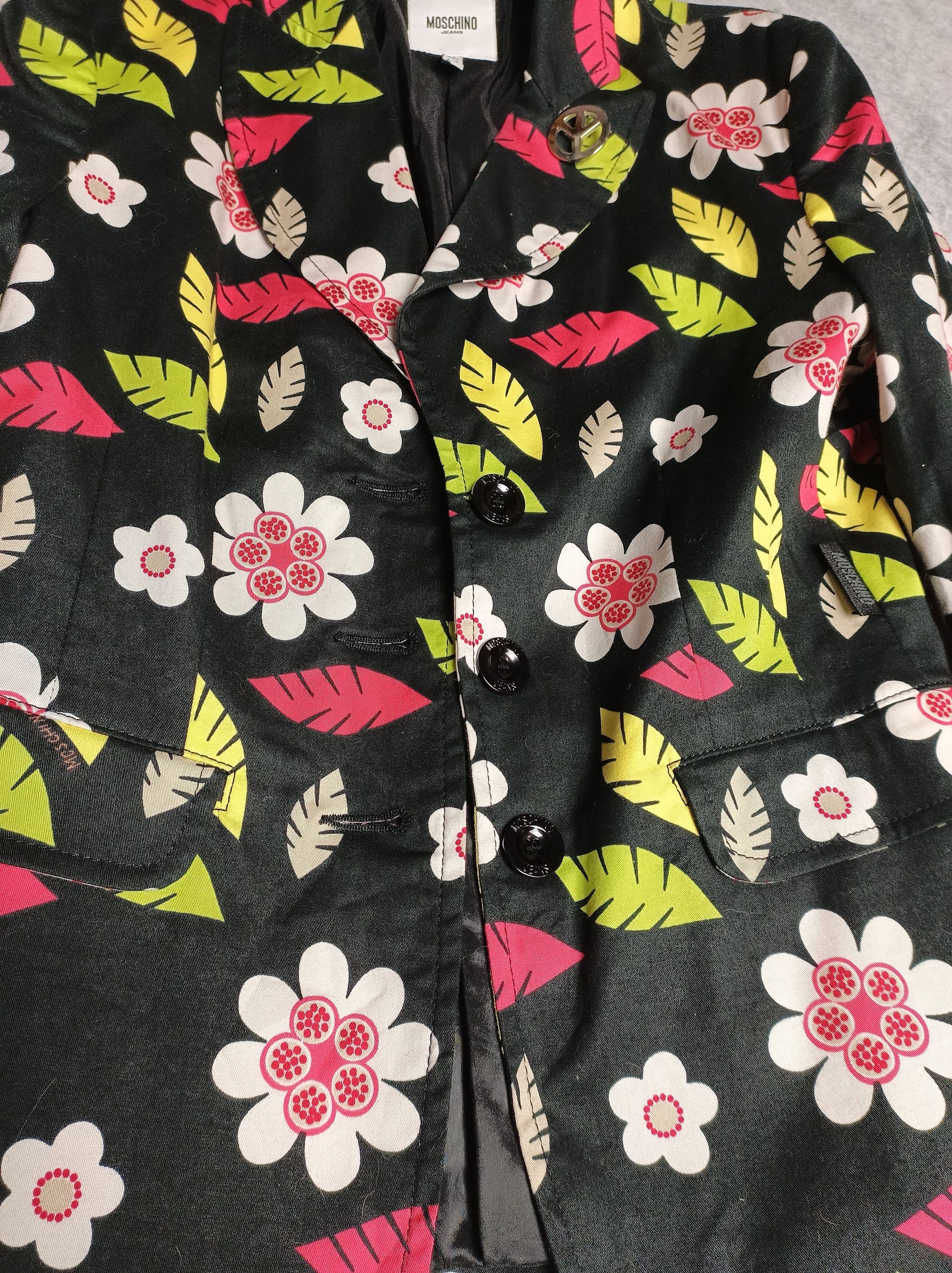 Moschino Moschino Jeans Flowers Print Blazer Jacket Women IT44 US10 Size M / US 6-8 / IT 42-44 - 6 Thumbnail